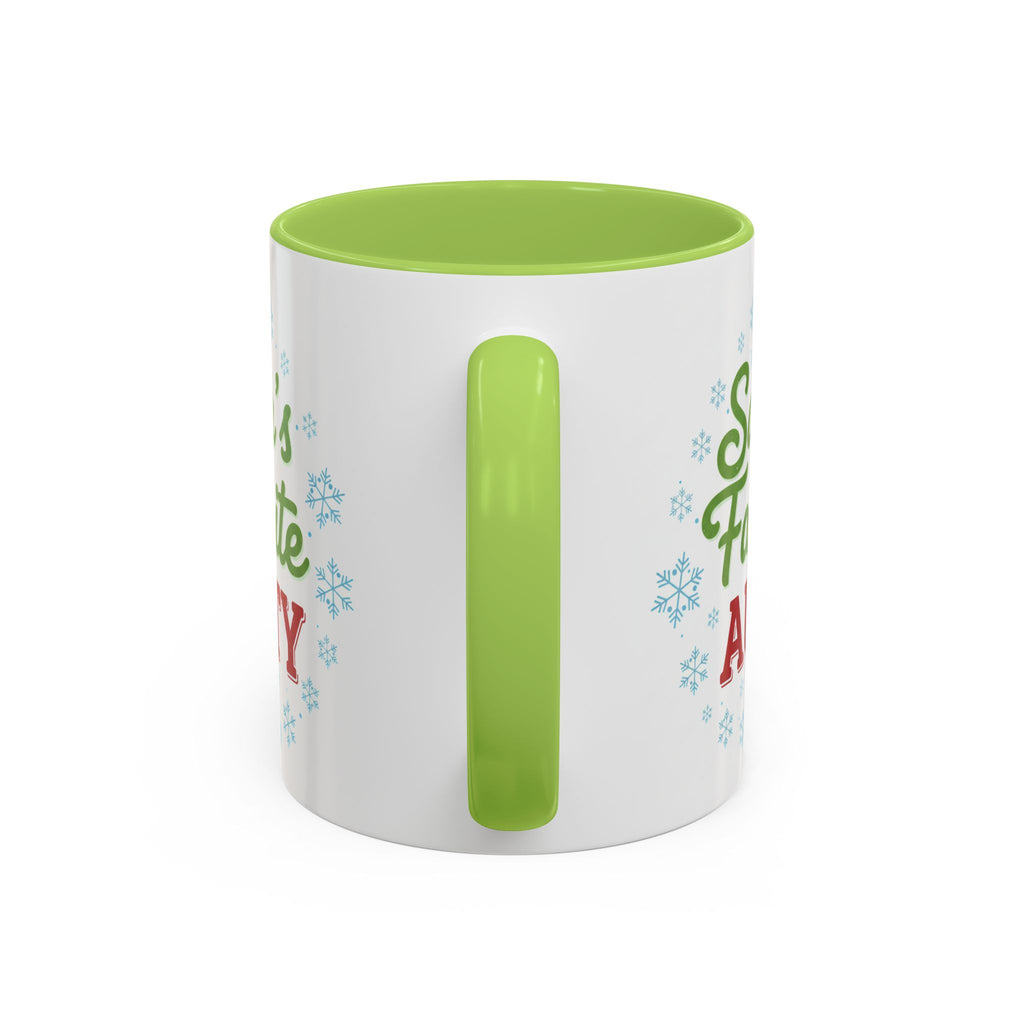 Santa's Favorite Aunty Accent Coffee Mug – Holiday Christmas Gift (11/15oz)