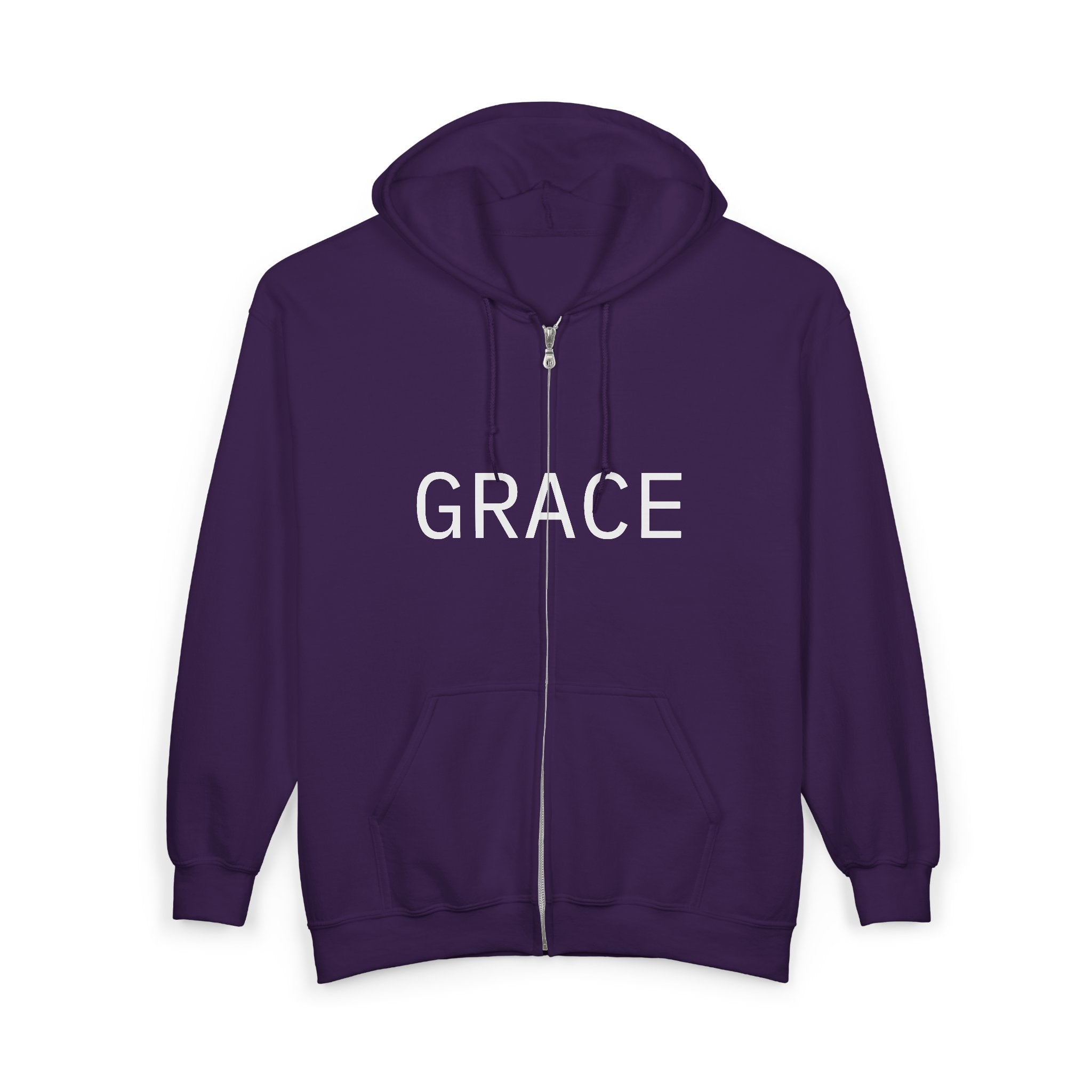 Grace Full-Zip Hoodie – "Product of Grace" Christian Zip-Up Sweatshirt