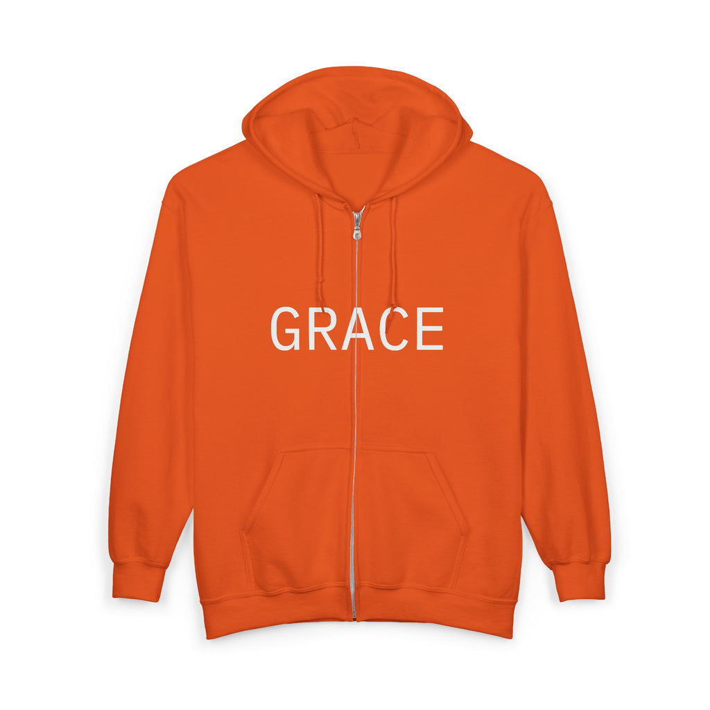 Grace Full-Zip Hoodie – "Product of Grace" Christian Zip-Up Sweatshirt