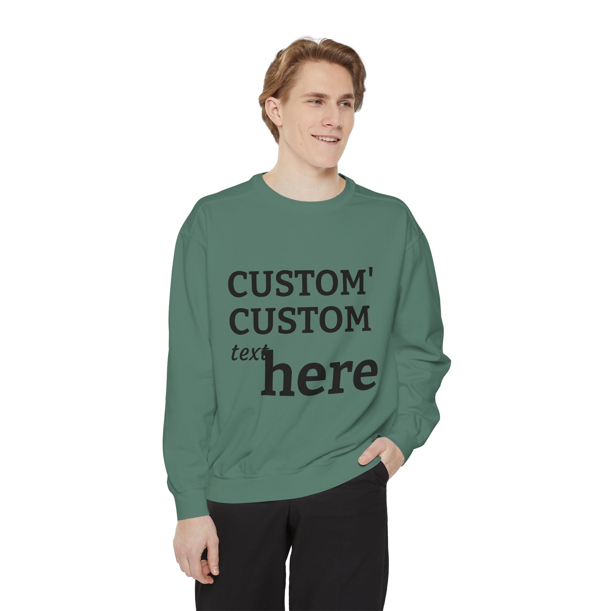 Custom Text Sweatshirt — Personalized Minimalist Crewneck