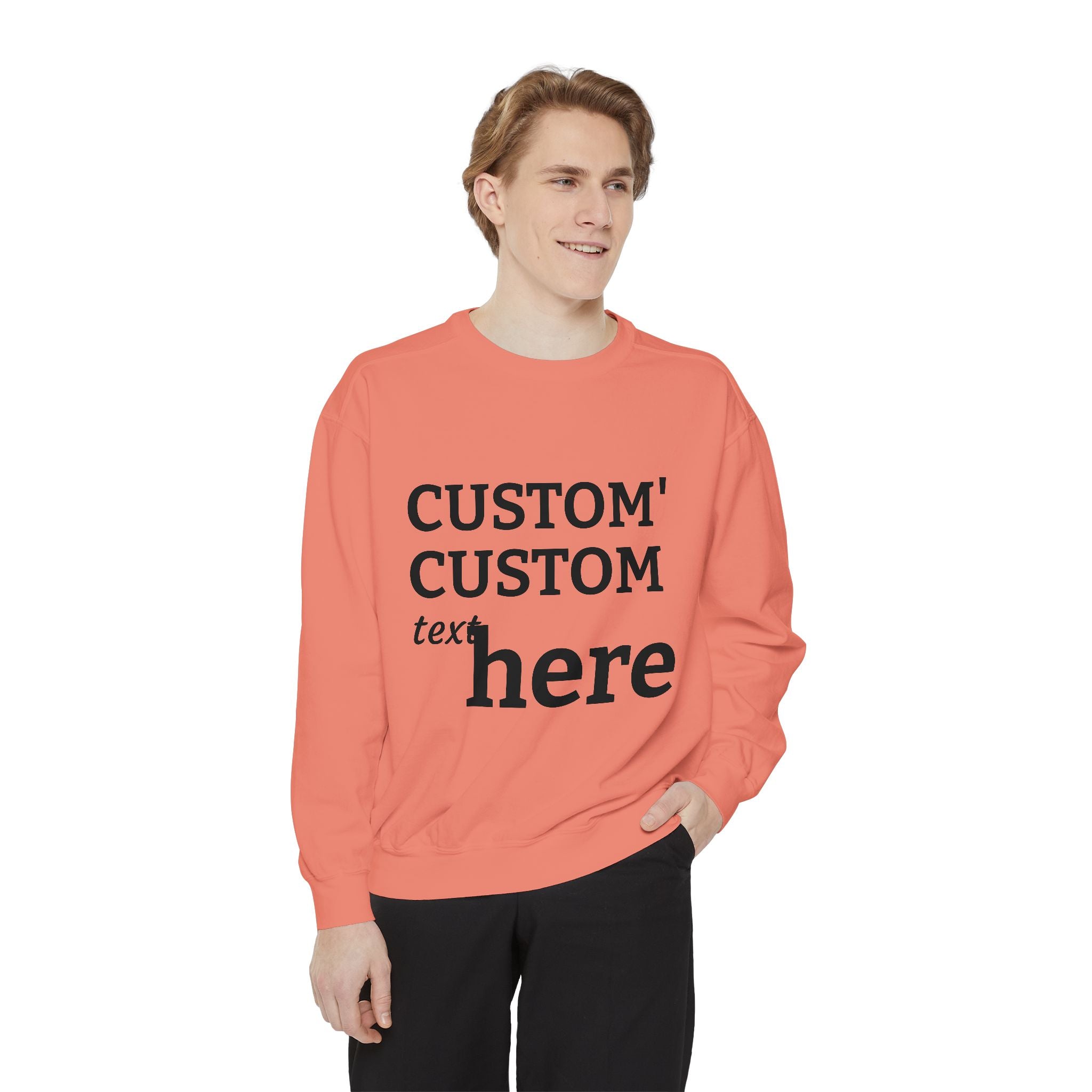 Custom Text Sweatshirt — Personalized Minimalist Crewneck