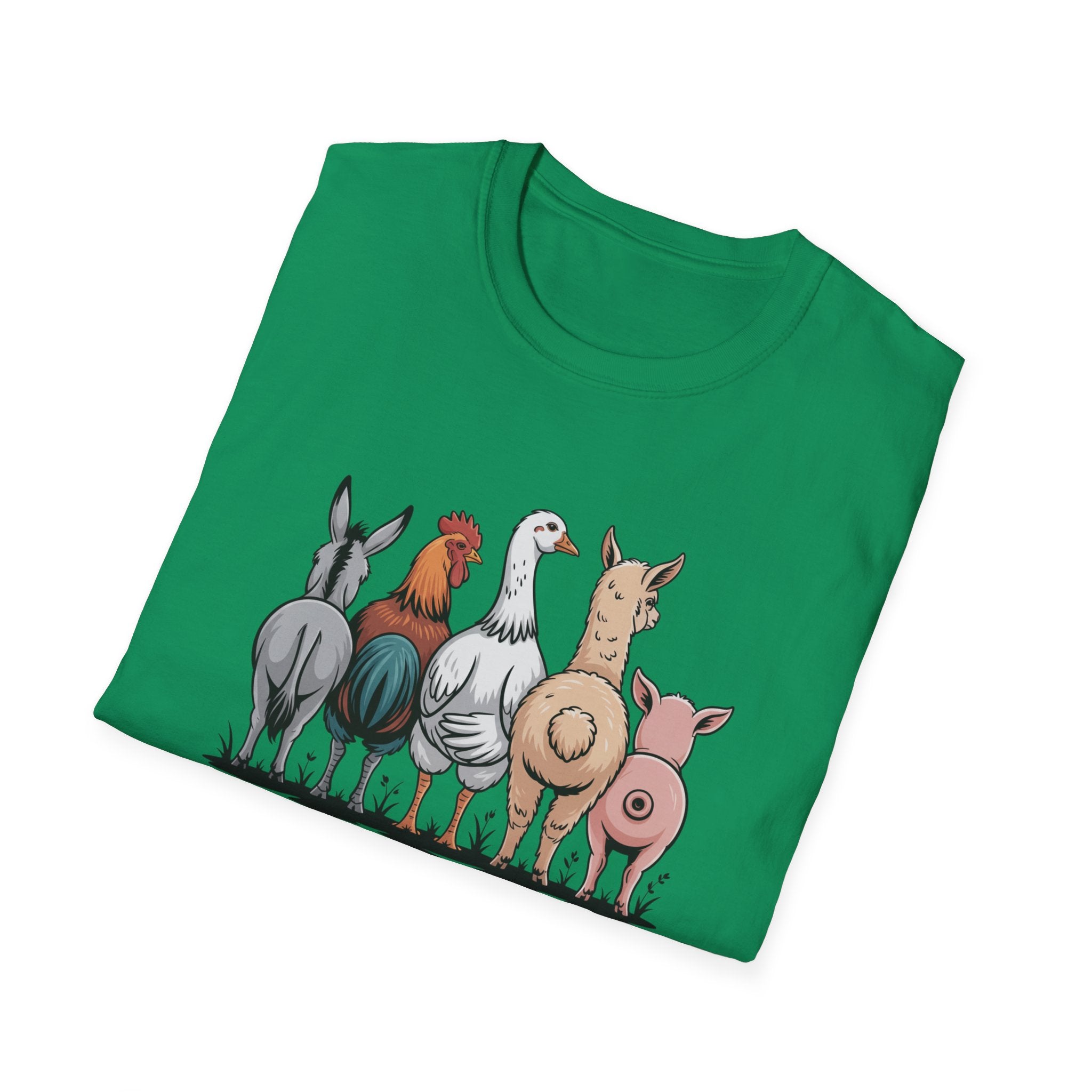 Farm Animal Butt T-Shirt – Cute Barnyard Rear View Tee (Just One More Livestock)