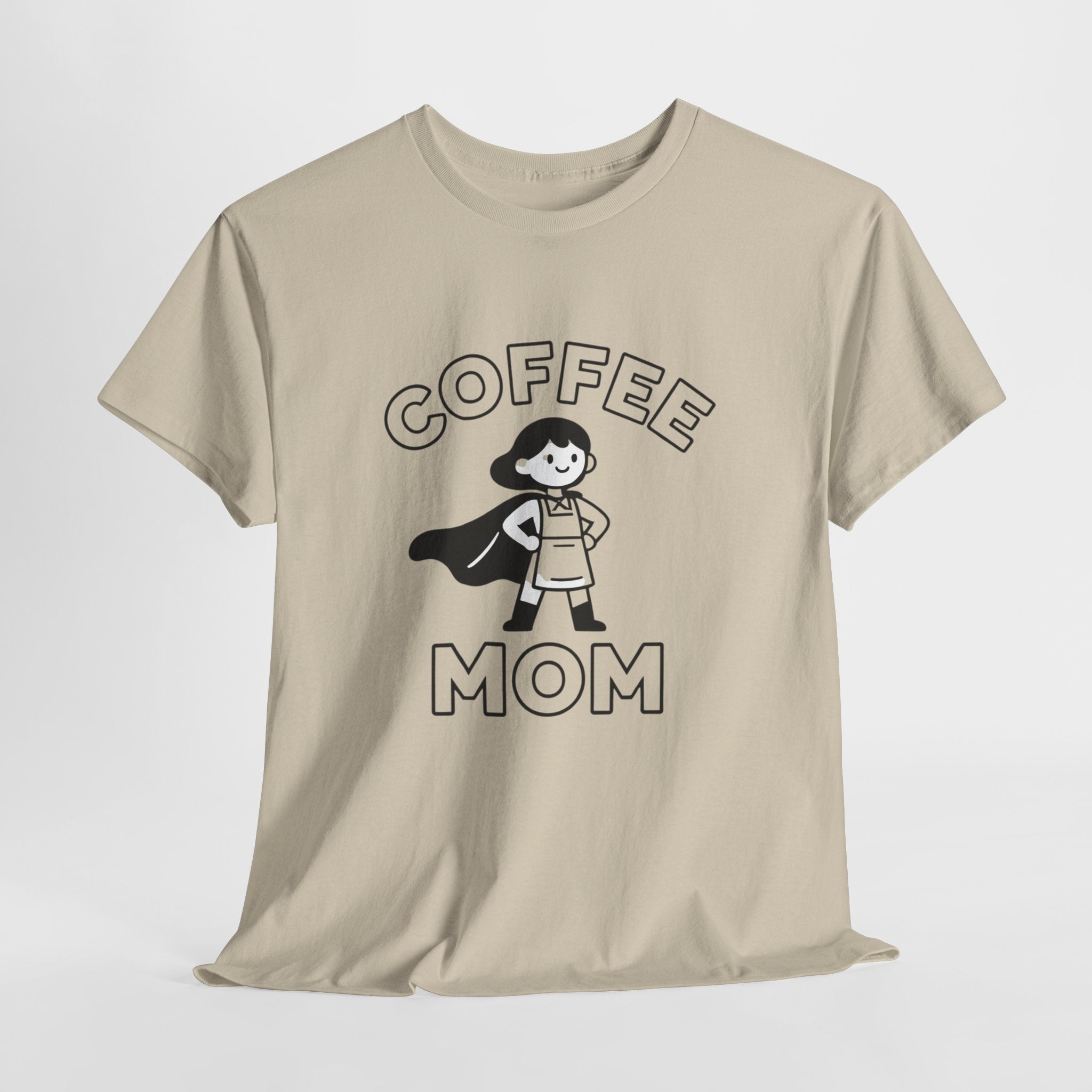 Coffee Mom T-Shirt – Funny Mom Life Graphic Tee, Cute Coffee Lover Shirt, Motherhood Humor Tee, Soft Cotton Everyday Mom Shirt