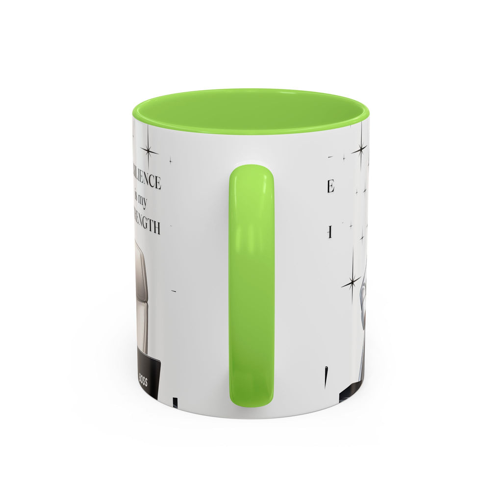 Motivational Black Boss Mug — “Resilience Is My Strength” Coffee Cup (11oz/15oz)