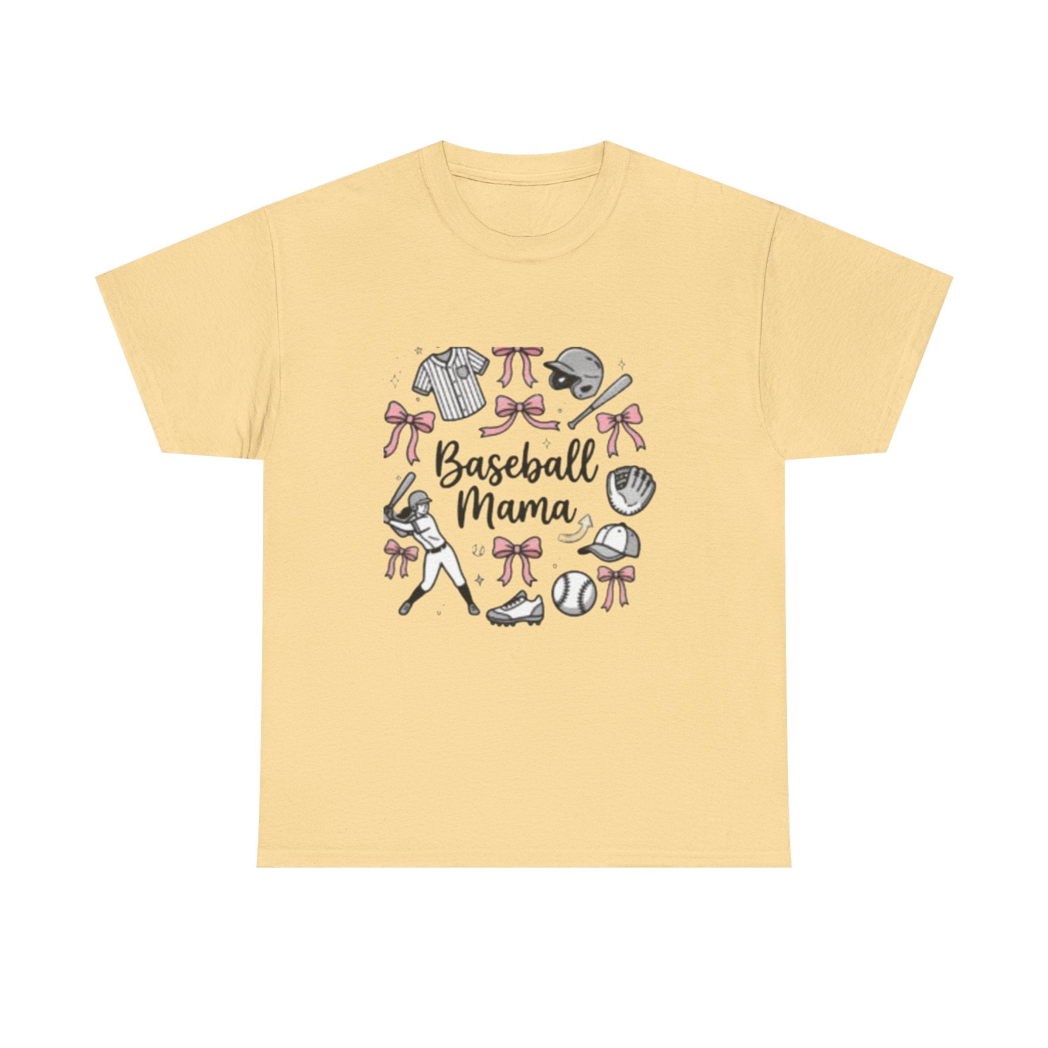 Baseball Mama T-Shirt — Cute Pink Baseball Mom Tee for Game Day