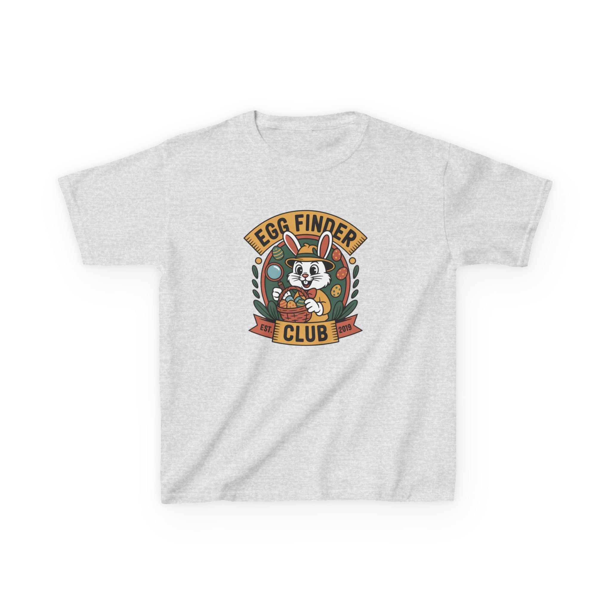 Egg Finder Club Kids T‑Shirt — Cute Easter Bunny Graphic Tee