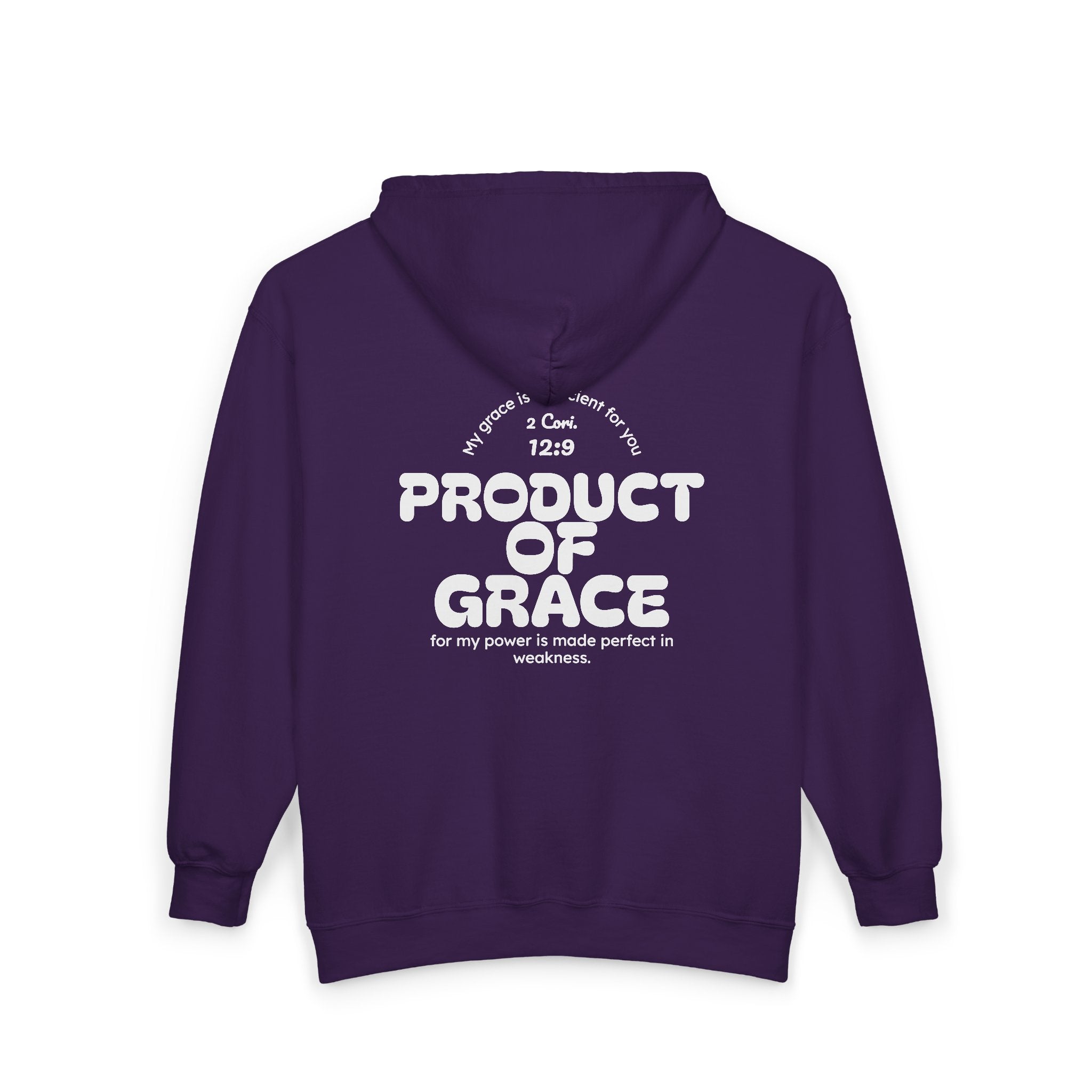 Grace Full-Zip Hoodie – "Product of Grace" Christian Zip-Up Sweatshirt