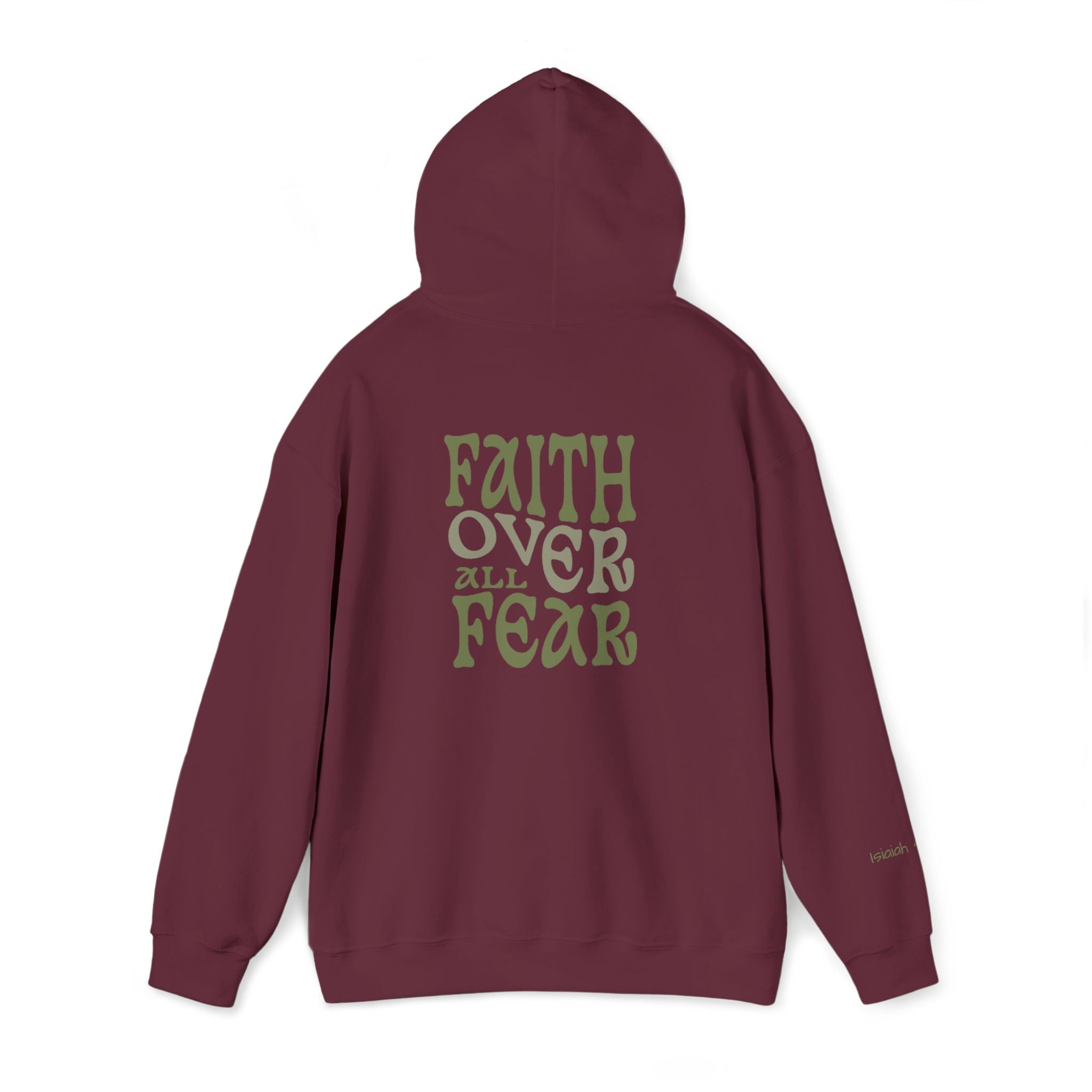 Faith Over All Fear Hoodie — Inspirational Christian Pullover