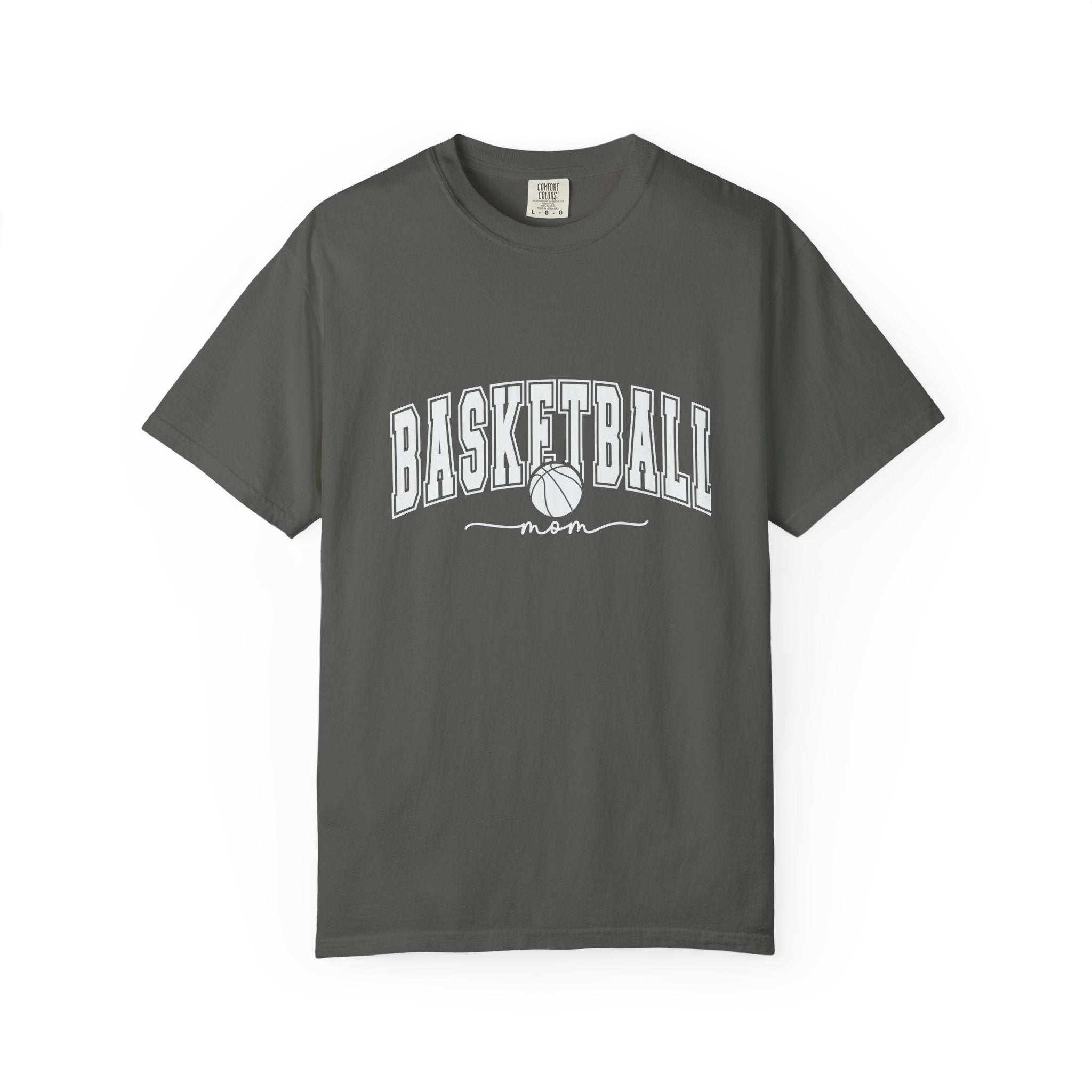 Basketball Mom T-Shirt — Garment-Dyed Athletic Tee for Proud Moms