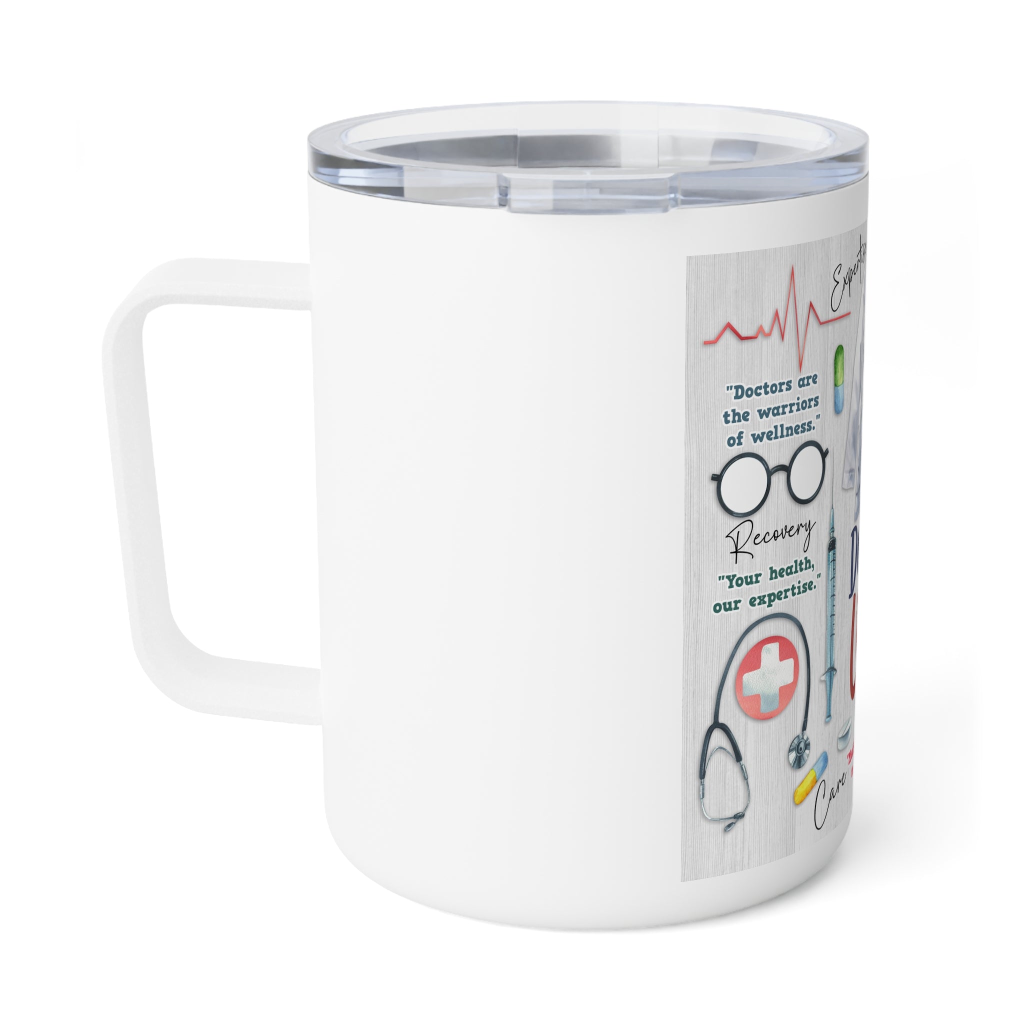 Doctor Life 10oz Insulated Coffee Mug – Gifts for Physicians, Nurse Practitioner Travel Tumbler