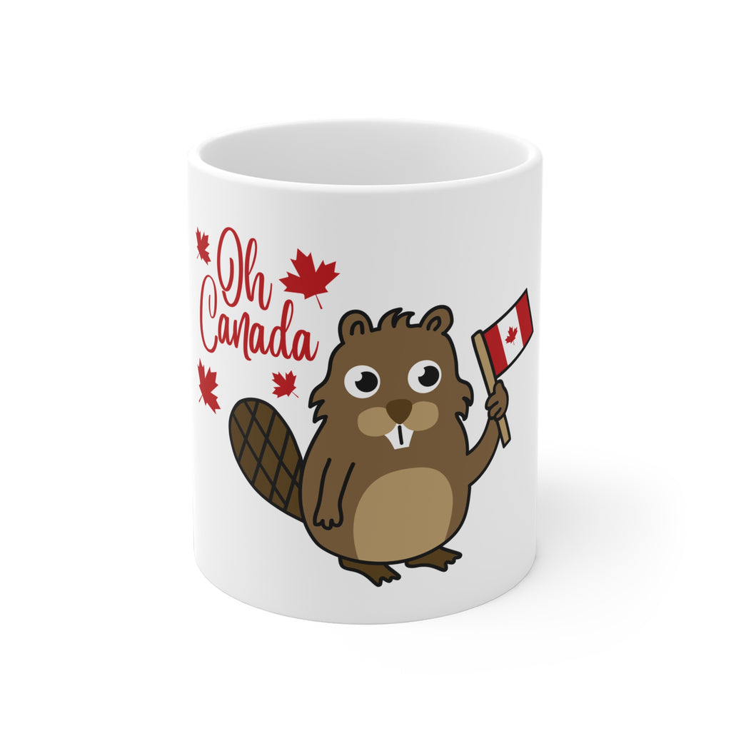 Oh Canada Beaver Mug | Patriotic Canadian Ceramic Mug