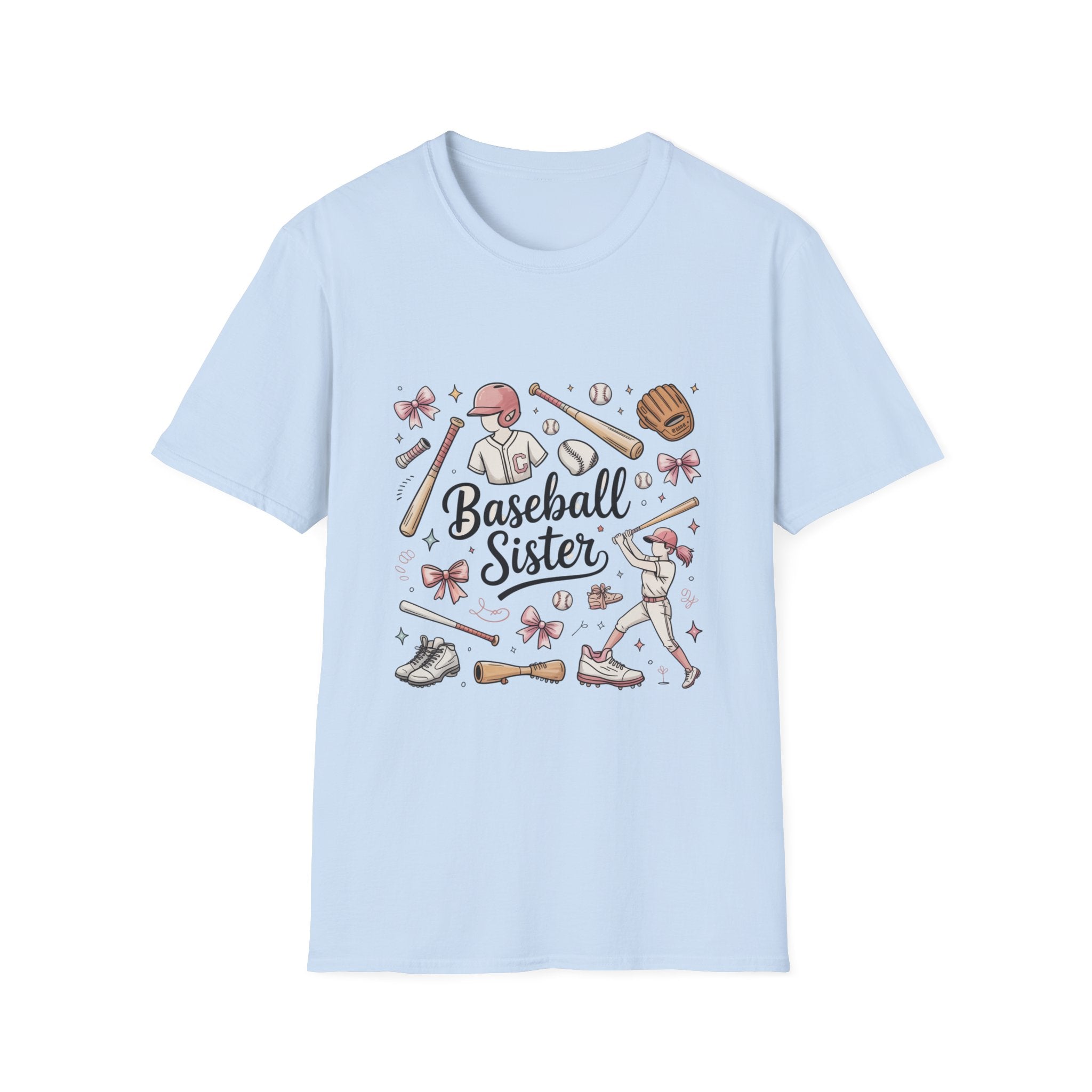 Baseball Sister Shirt – Cute Little League Graphic Tee, Baseball Family Shirt, Soft Cotton Sports Tee, Game Day Outfit Gift