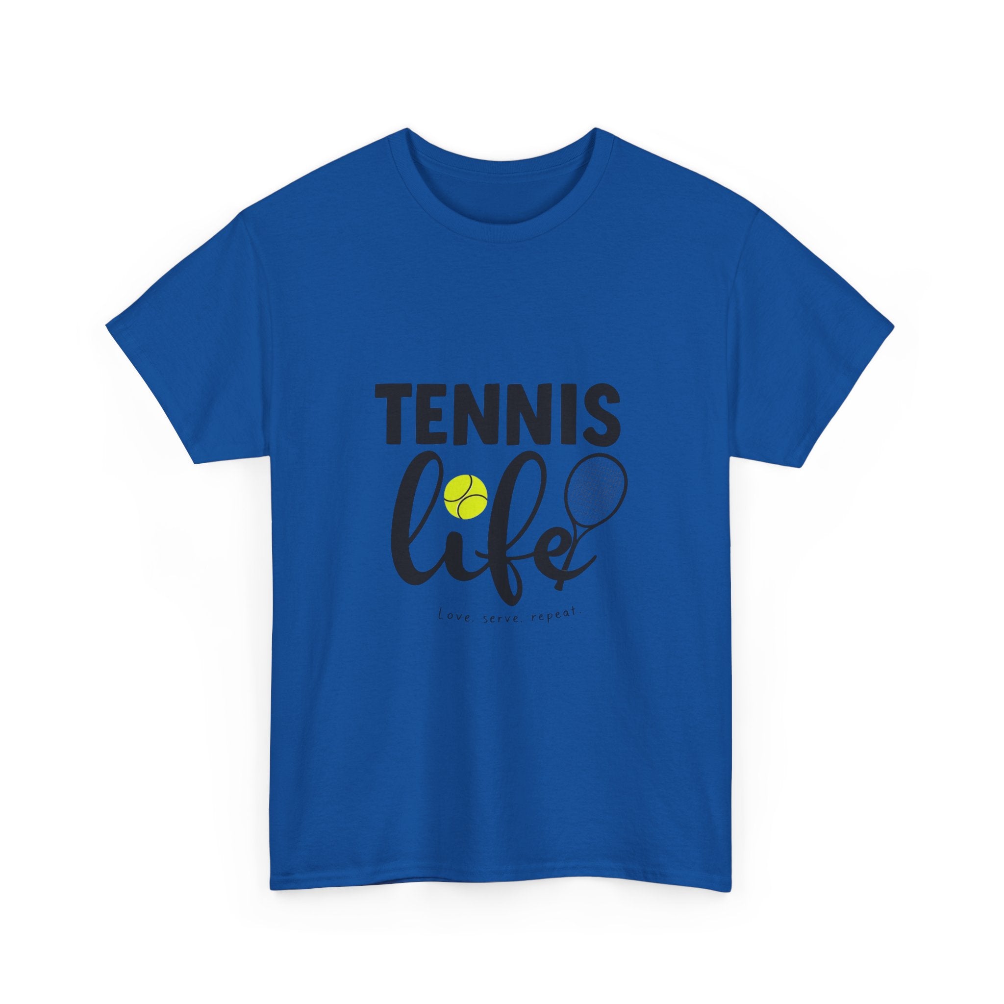 Tennis Life Heavy Cotton T-Shirt – Premium Comfort &amp; Bold Print Quality