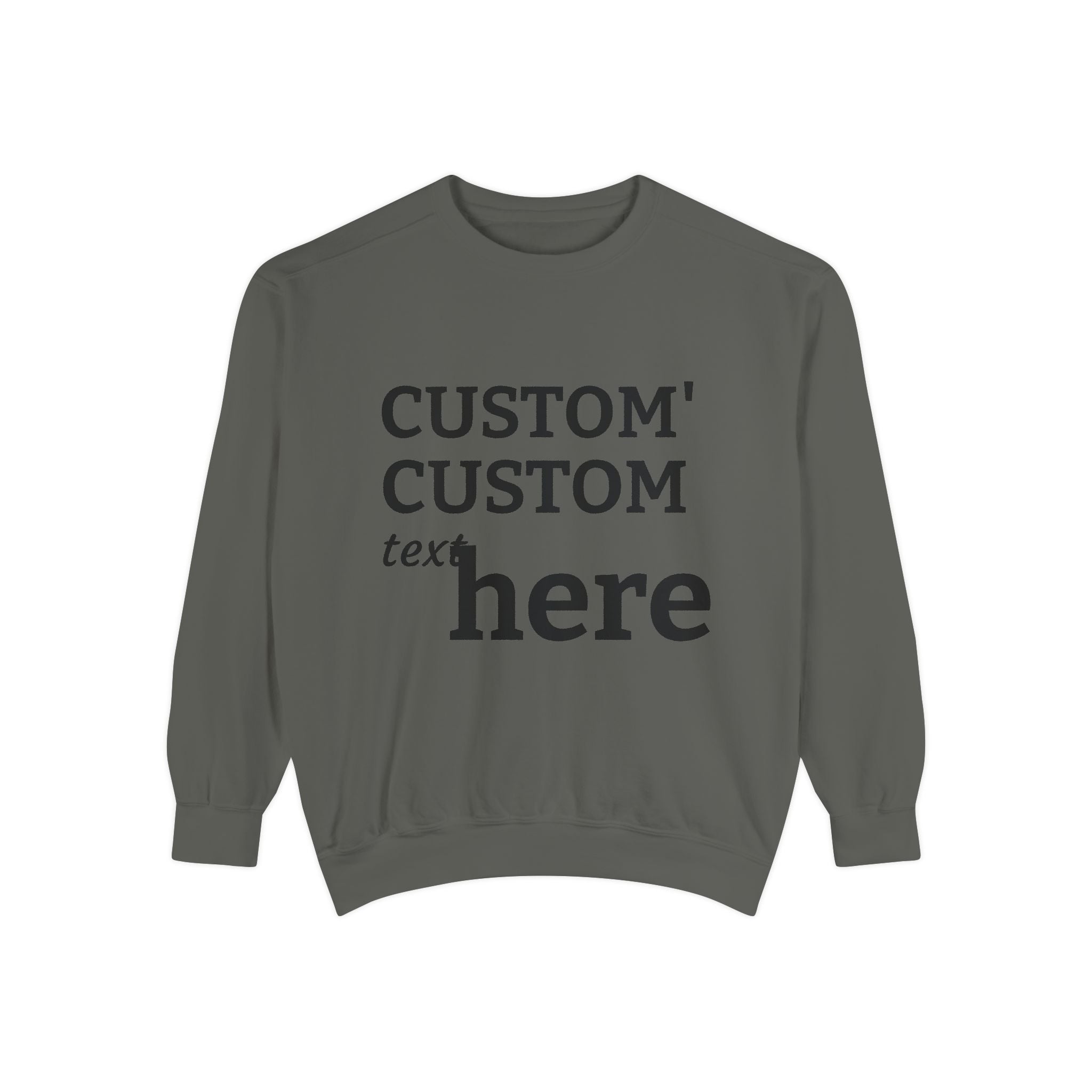 Custom Text Sweatshirt — Personalized Minimalist Crewneck