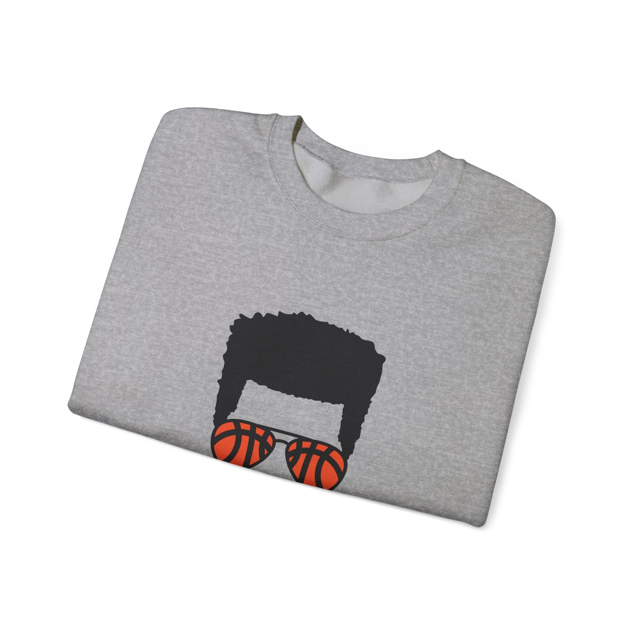 Dad Life Basketball Crewneck Sweatshirt — #DADLIFE Basketball Sunglasses Graphic
