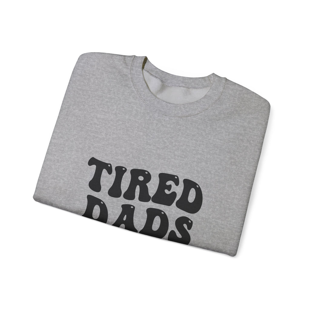 Tired Dads Club Sweatshirt | Funny Dad Shirt, Retro Bubble Letter Design