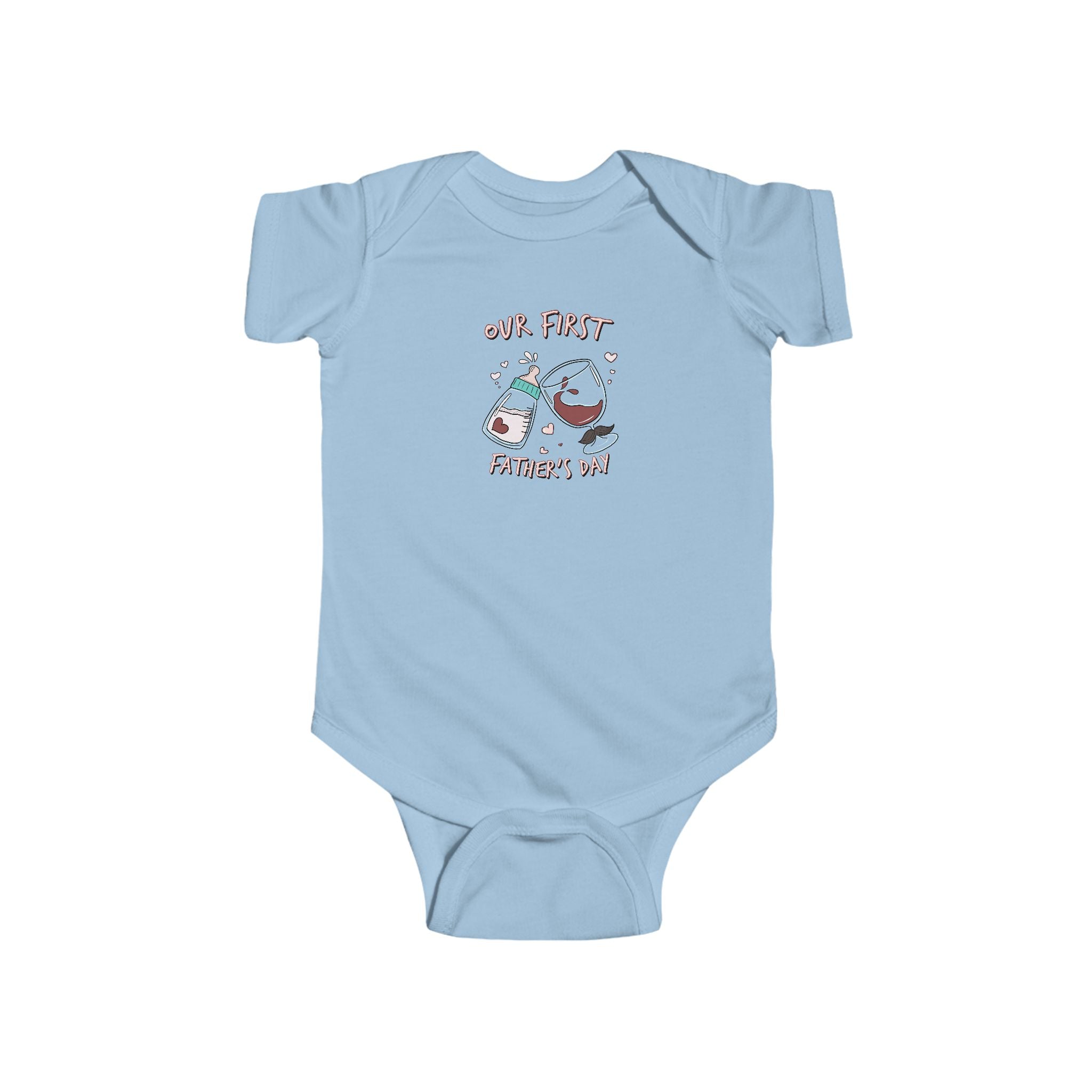 Baby Bodysuit - "Our First Father's Day " Infant Onesie