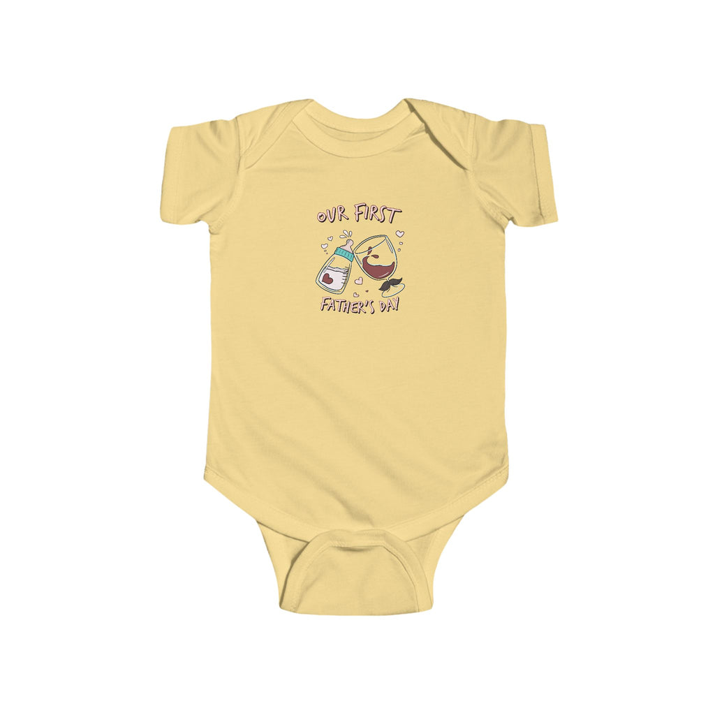 Baby Bodysuit - "Our First Father's Day " Infant Onesie