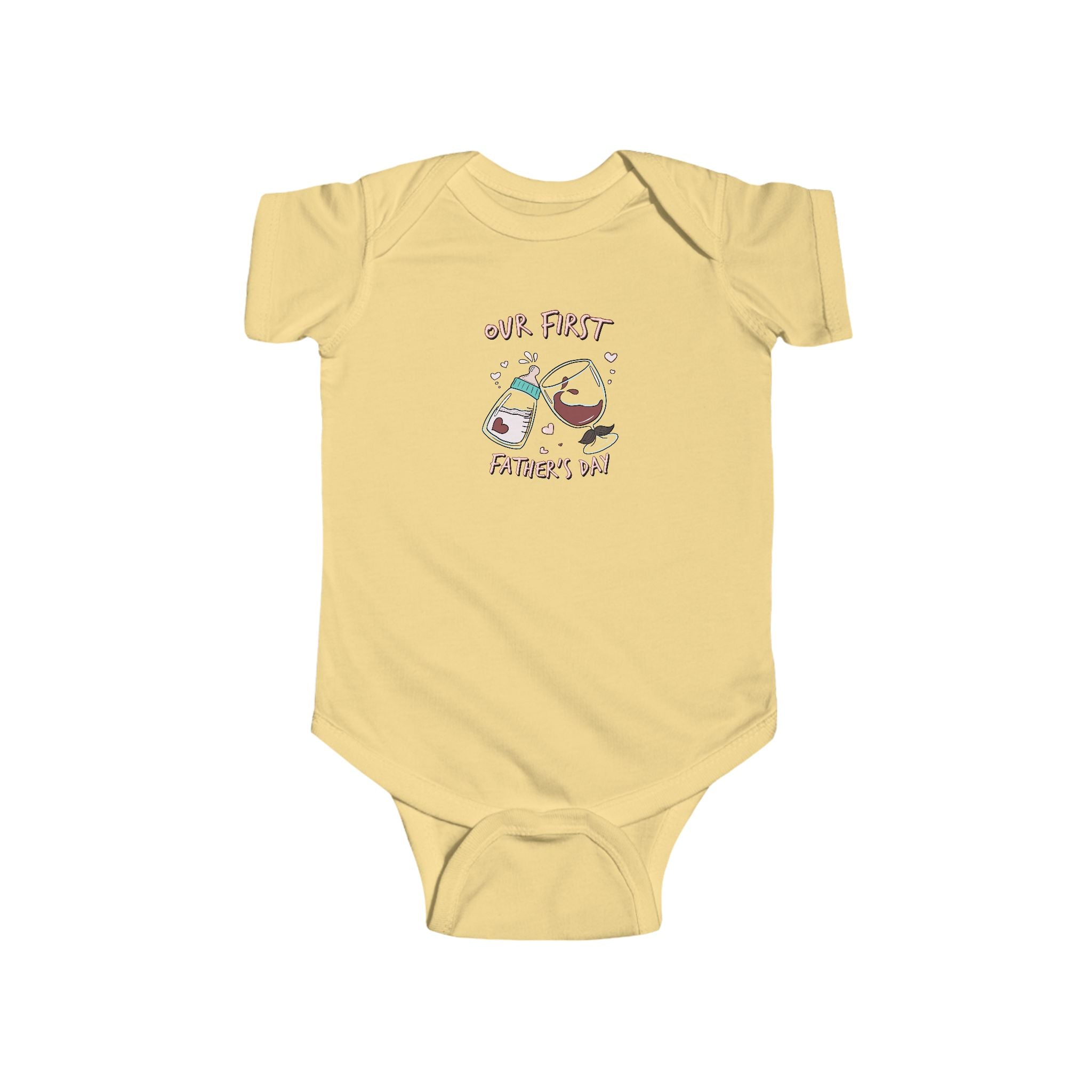 Baby Bodysuit - "Our First Father's Day " Infant Onesie