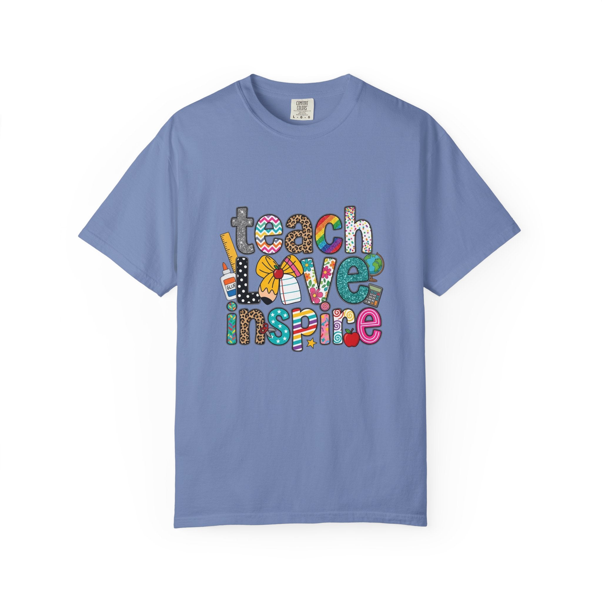 Teach Love Inspire T-Shirt — Colorful Teacher Appreciation Tee