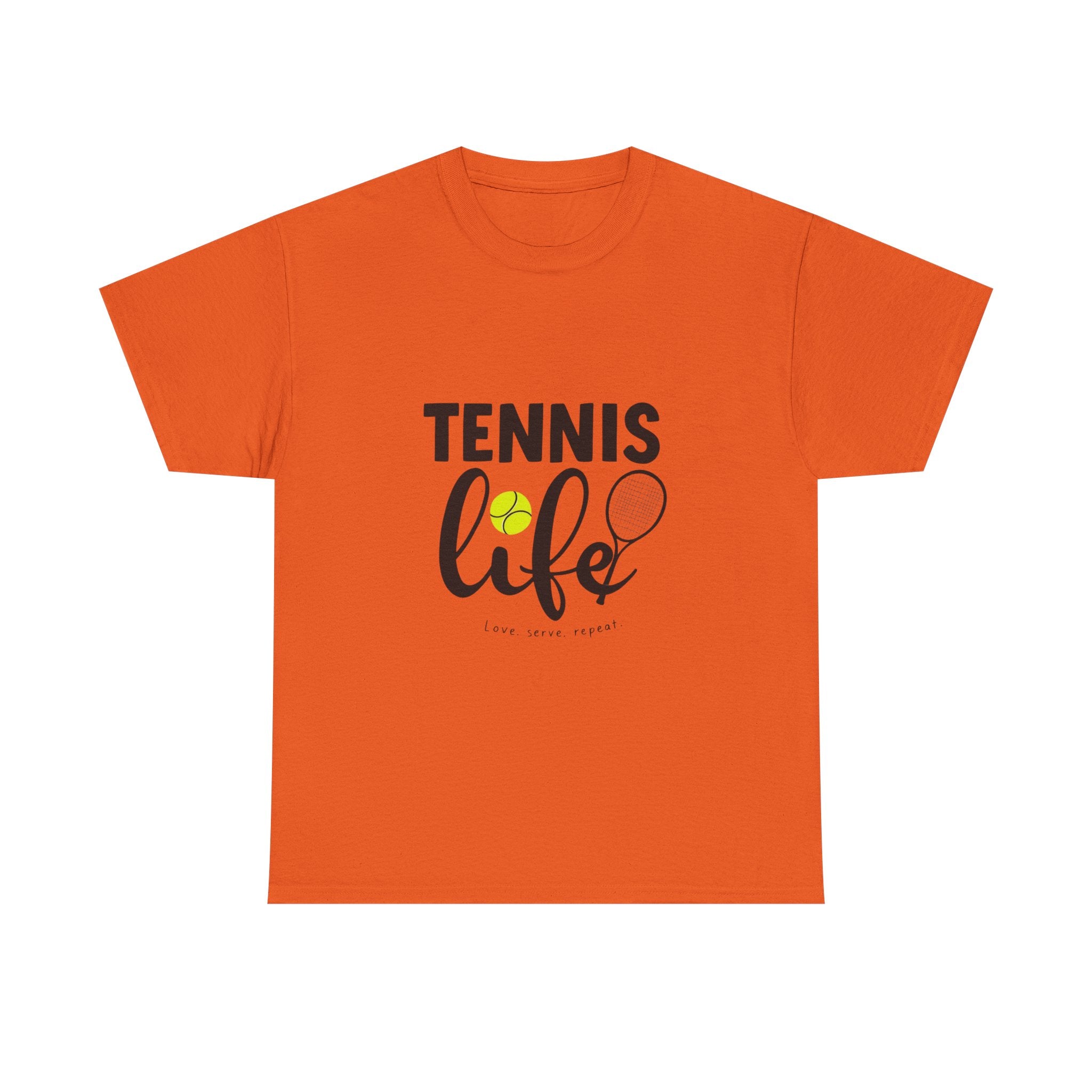 Tennis Life Heavy Cotton T-Shirt – Premium Comfort &amp; Bold Print Quality
