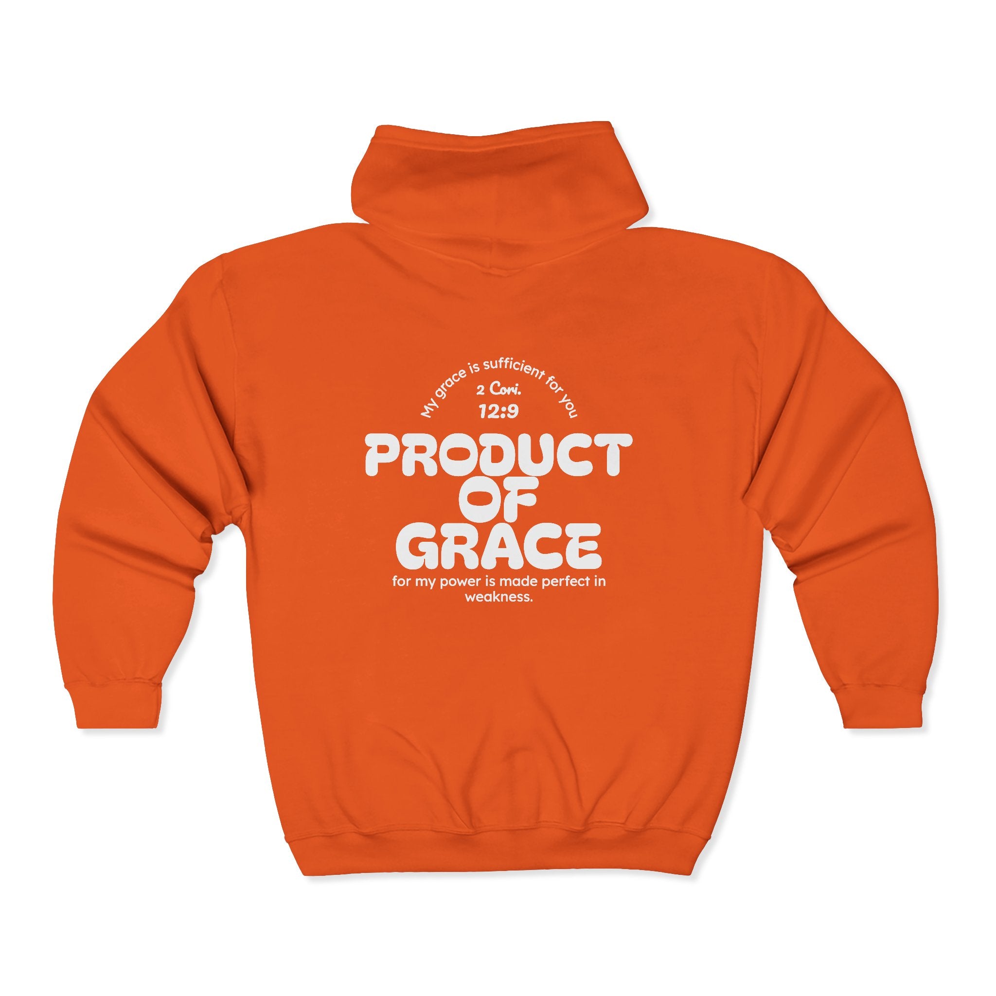Grace Full-Zip Hoodie – "Product of Grace" Christian Zip-Up Sweatshirt