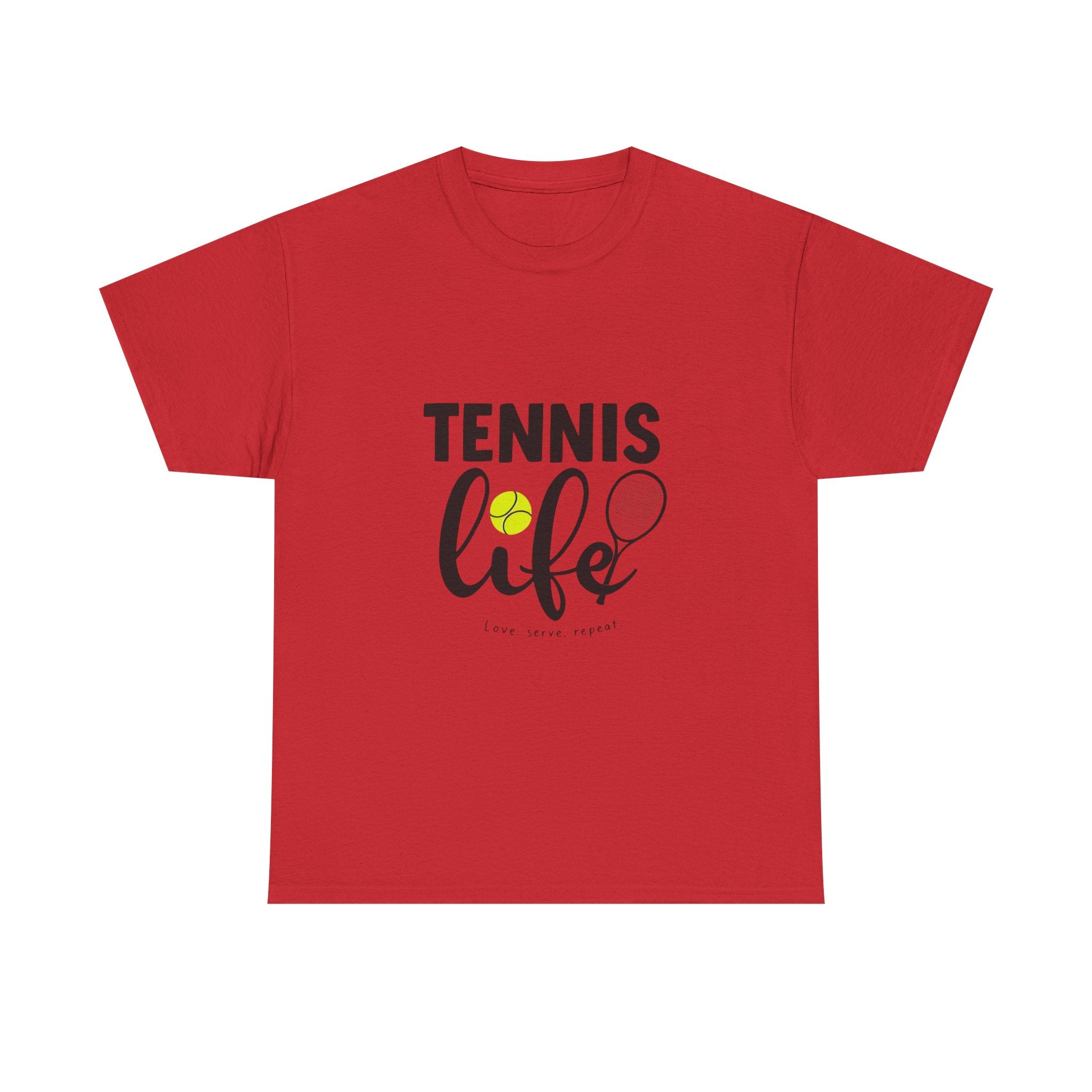 Tennis Life Heavy Cotton T-Shirt – Premium Comfort &amp; Bold Print Quality