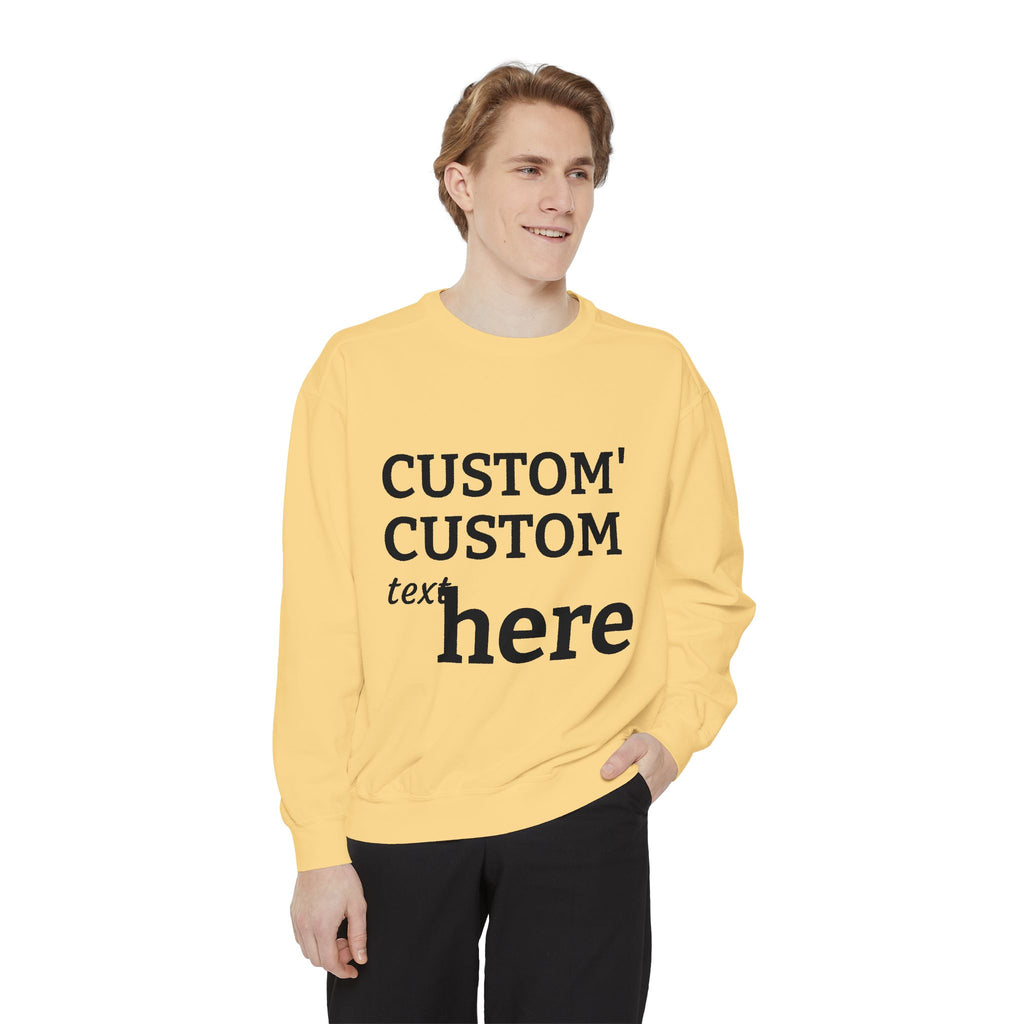 Custom Text Sweatshirt — Personalized Minimalist Crewneck