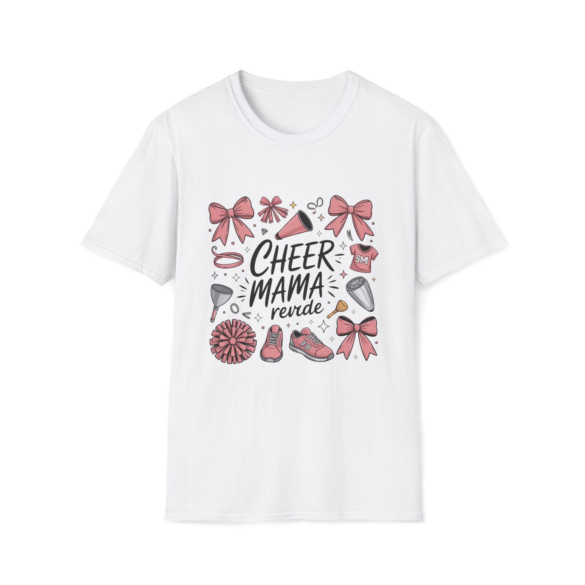 Cheer Mama Shirt – Cheer Mom Graphic Tee, Game Day Cheerleading Shirt, Soft Cotton Sports Mom Tee, Football Season Outfit