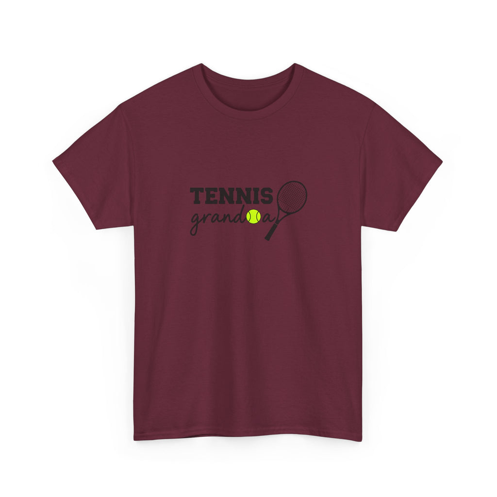 Tennis Granddad Graphic Tee — “TENNIS granddad” Tennis Racket & Ball T‑Shirt