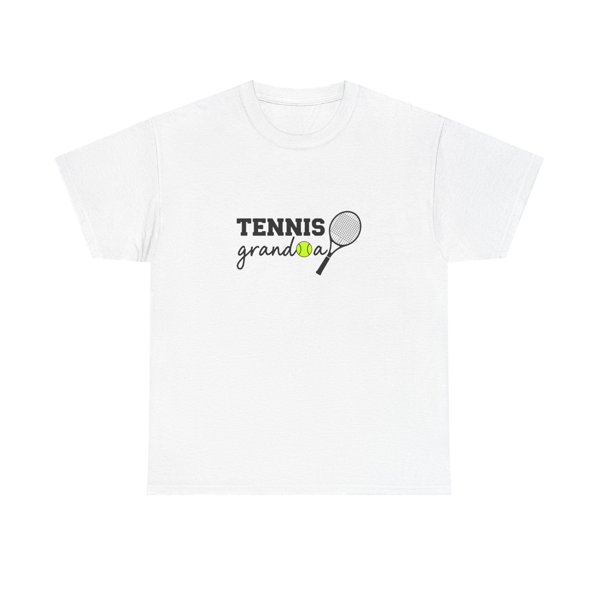 Tennis Granddad Graphic Tee — “TENNIS granddad” Tennis Racket & Ball T‑Shirt