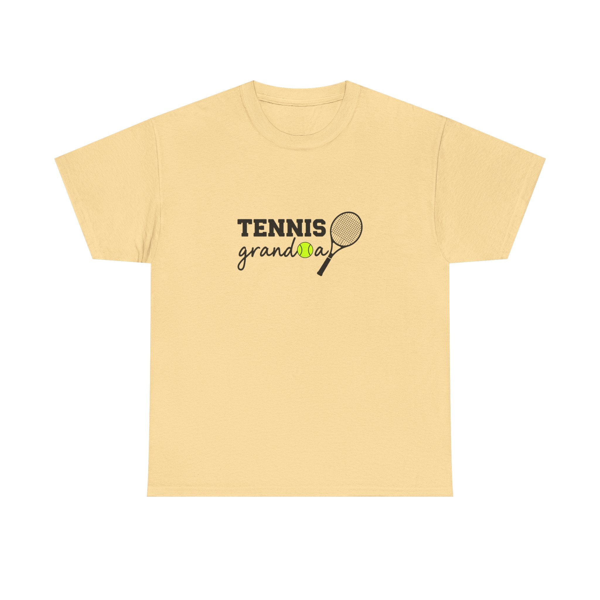 Tennis Granddad Graphic Tee — “TENNIS granddad” Tennis Racket & Ball T‑Shirt