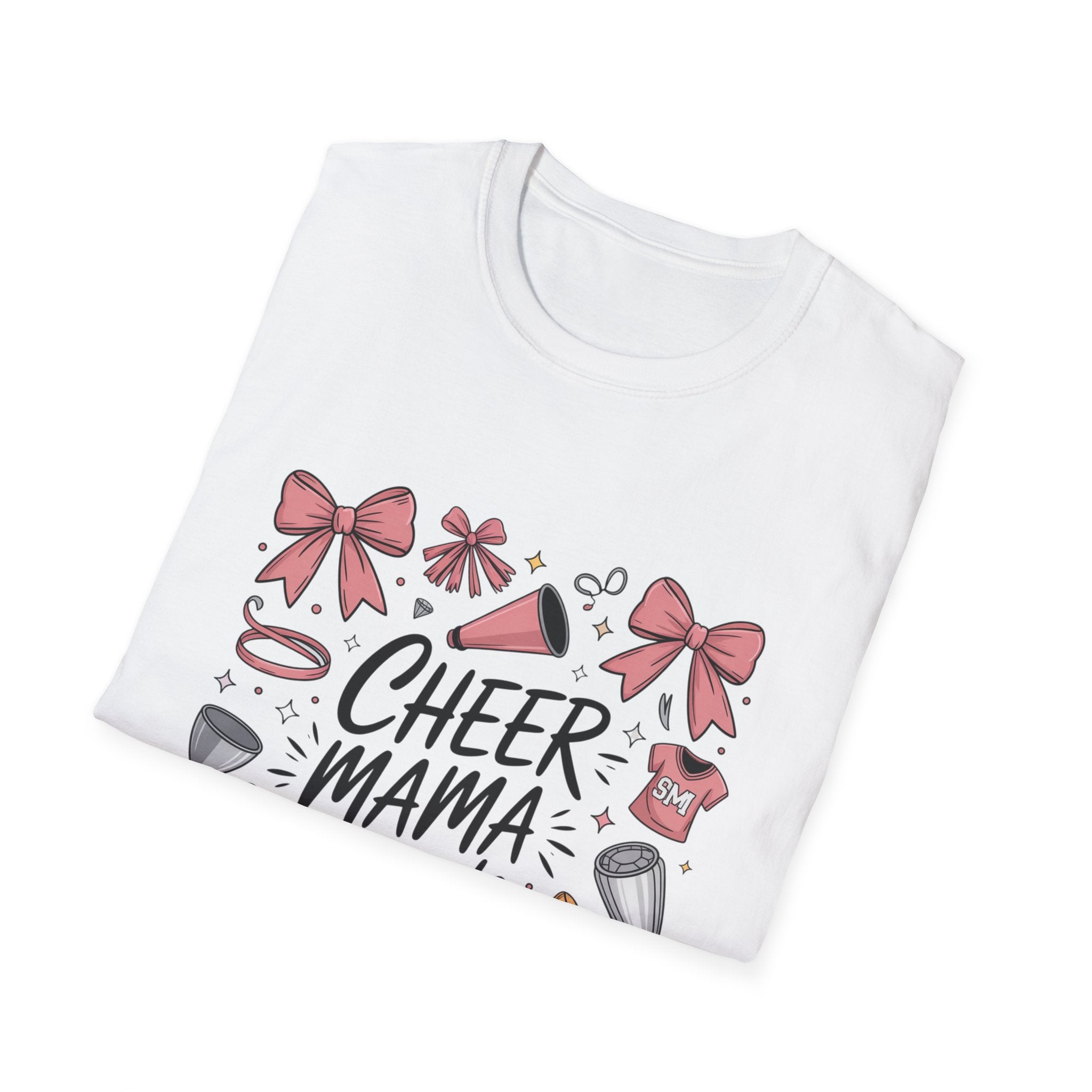 Cheer Mama Shirt – Cheer Mom Graphic Tee, Game Day Cheerleading Shirt, Soft Cotton Sports Mom Tee, Football Season Outfit
