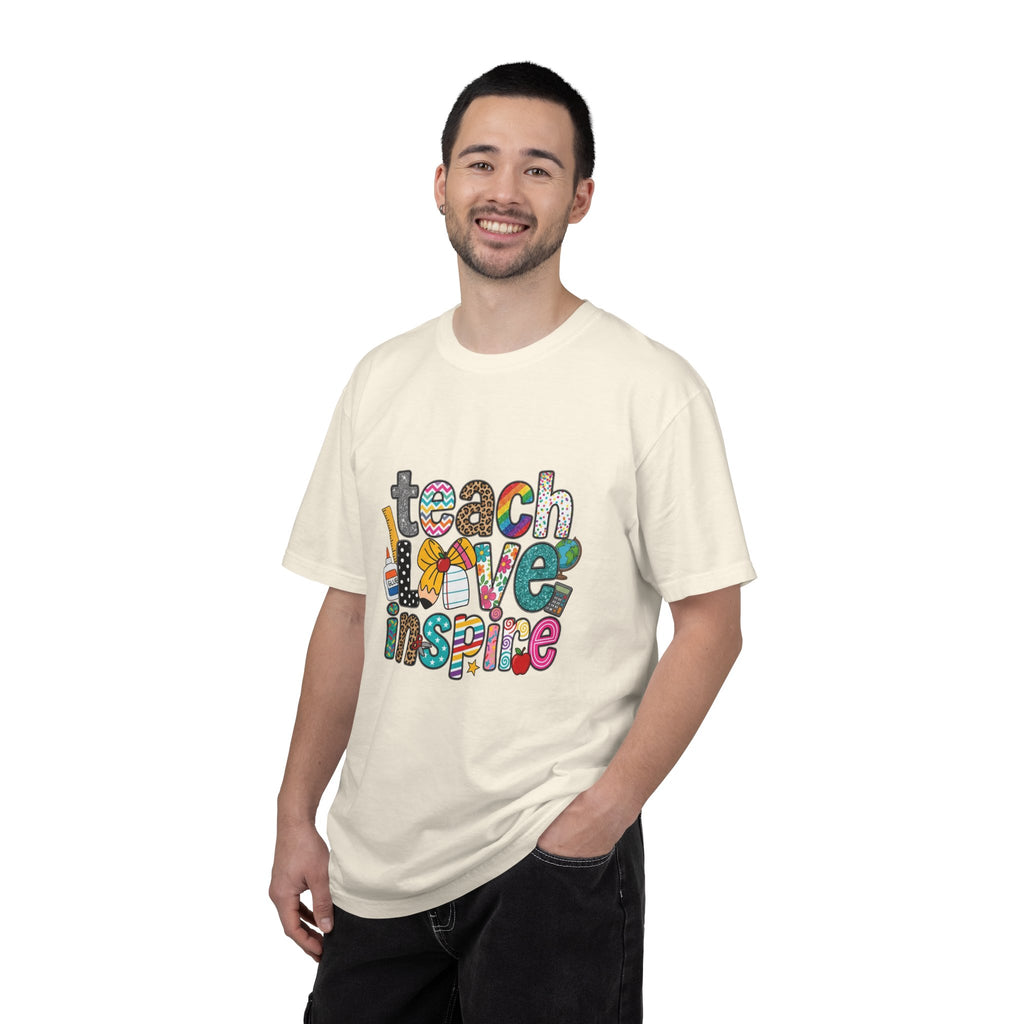 Teach Love Inspire T-Shirt — Colorful Teacher Appreciation Tee