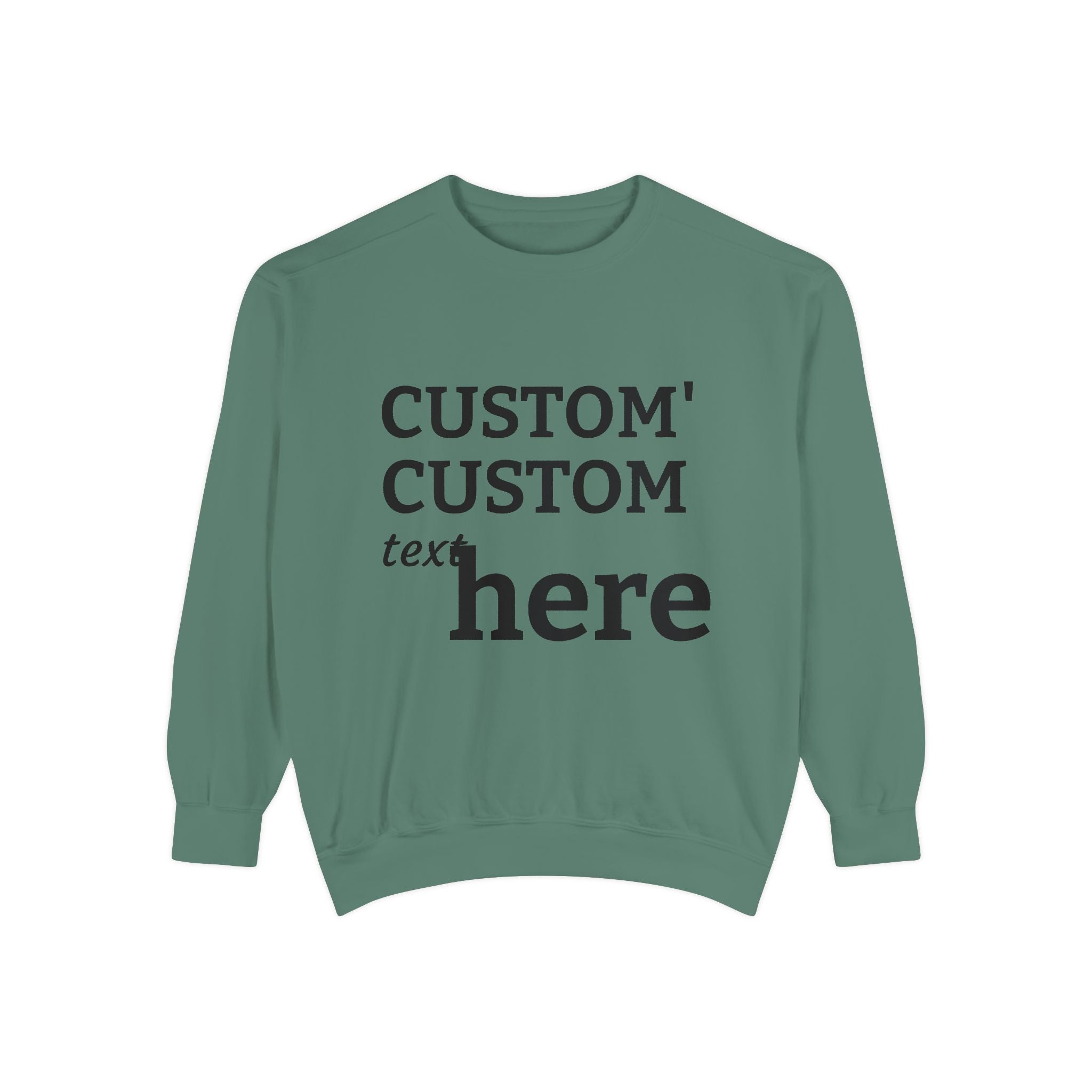 Custom Text Sweatshirt — Personalized Minimalist Crewneck