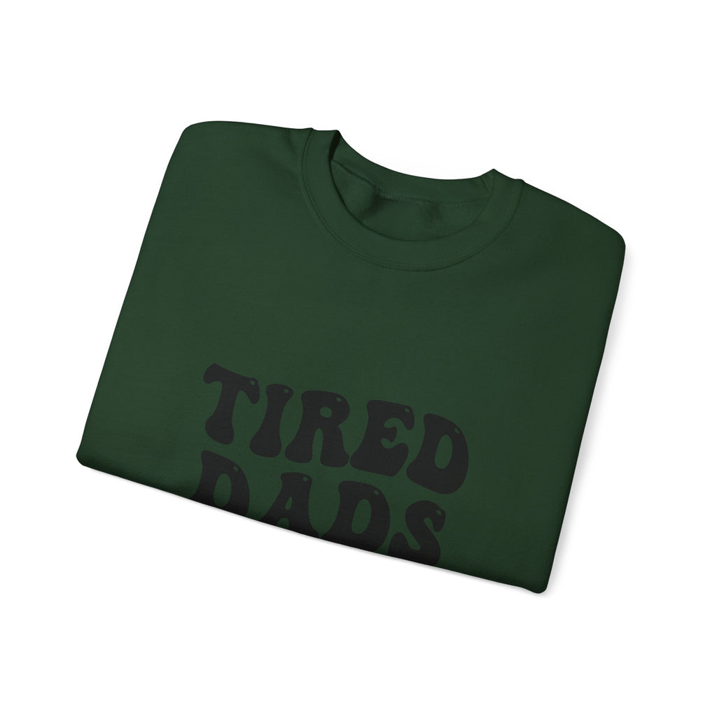 Tired Dads Club Sweatshirt | Funny Dad Shirt, Retro Bubble Letter Design