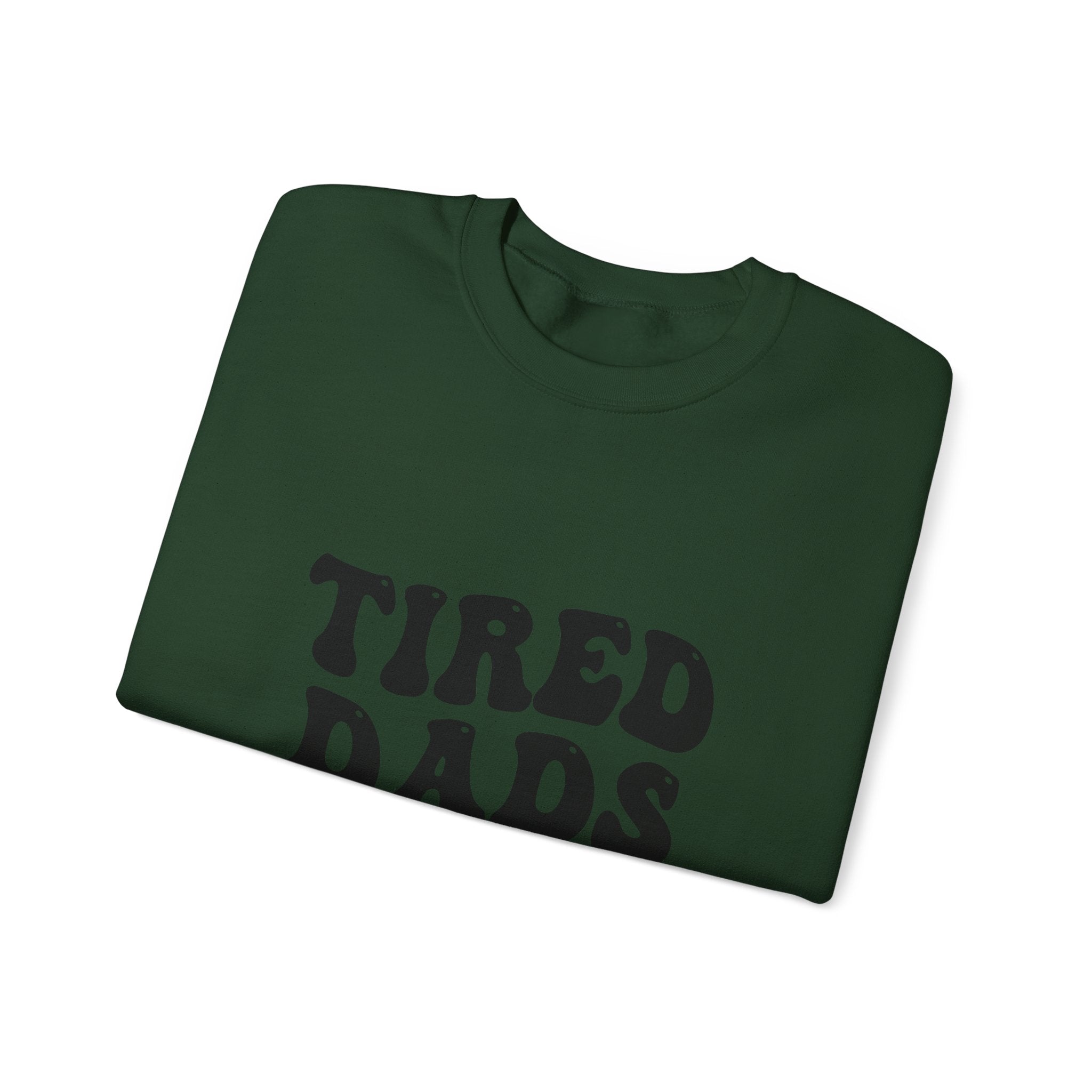 Tired Dads Club Sweatshirt | Funny Dad Shirt, Retro Bubble Letter Design