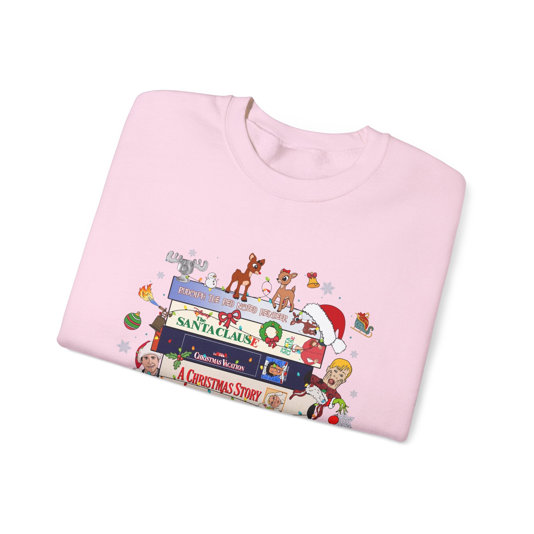 Stacked Holiday Classics sweatshirt | Christmas movie stack crewneck| Retro Holiday| Funny Festive Crewneck| Merry Christmas 90s Movie