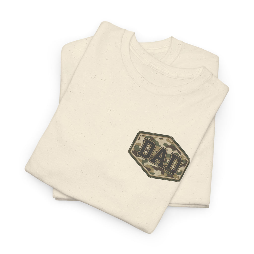 Dad Camo T‑Shirt — Military Style "DAD" Graphic Tee for Fathers, Father’s Day Gift