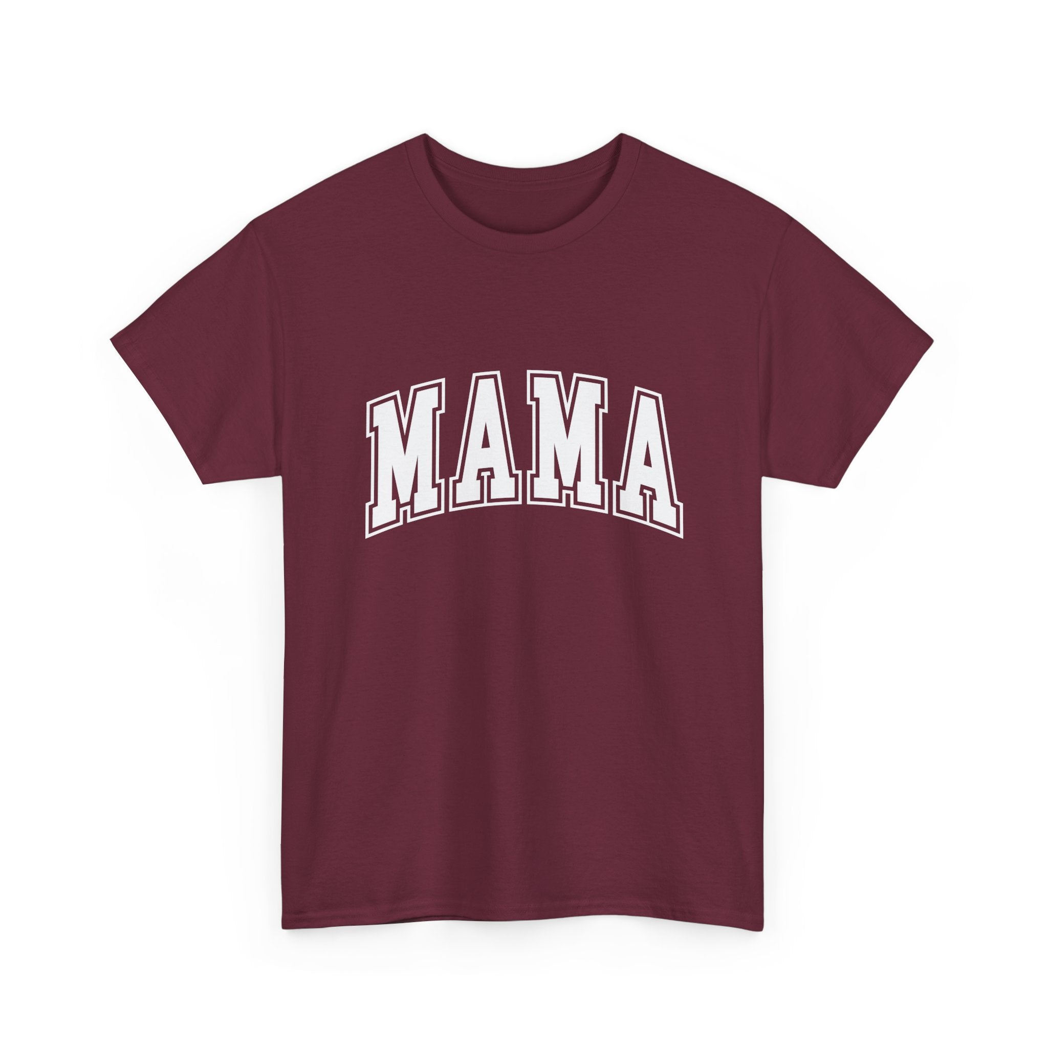 Mama Graphic Tee — Classic Collegiate 'MAMA' Shirt for Moms