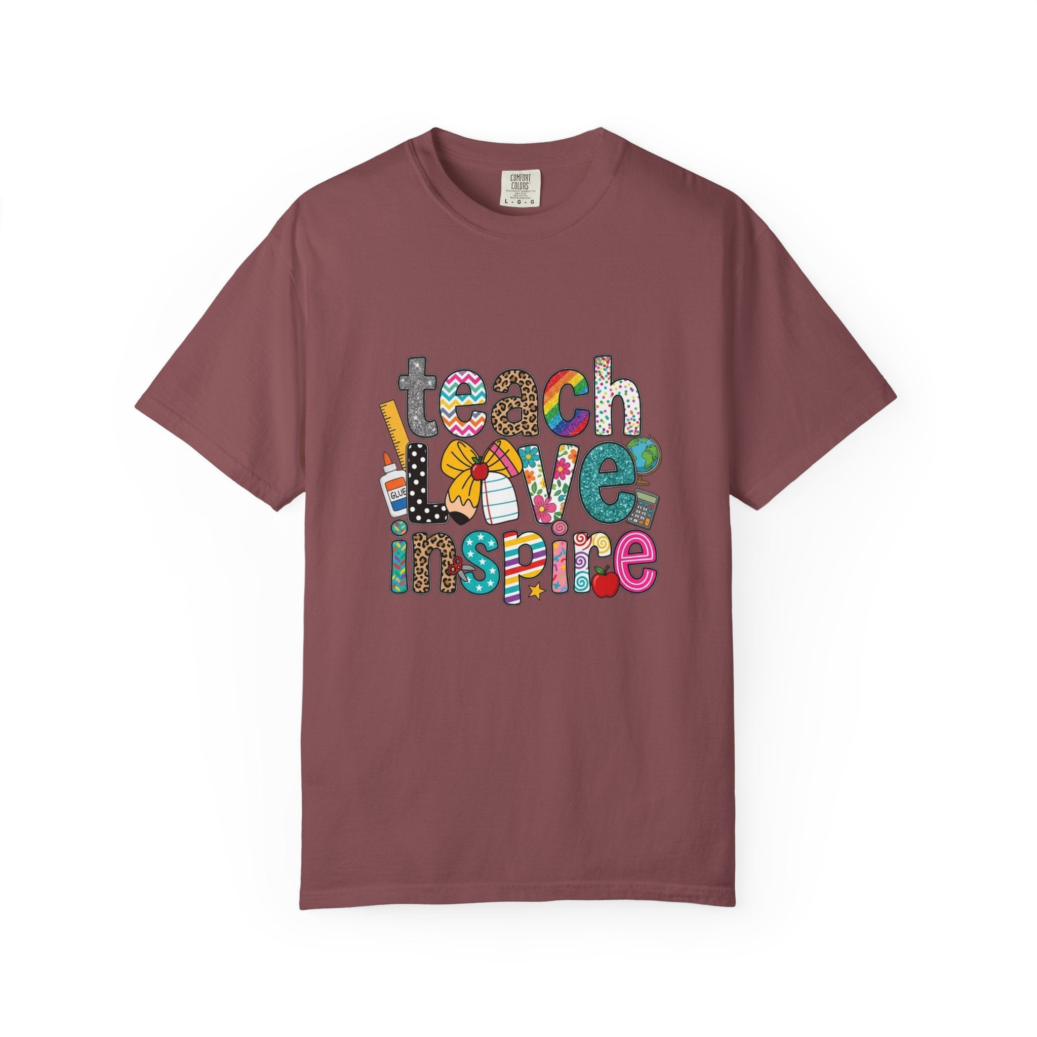 Teach Love Inspire T-Shirt — Colorful Teacher Appreciation Tee