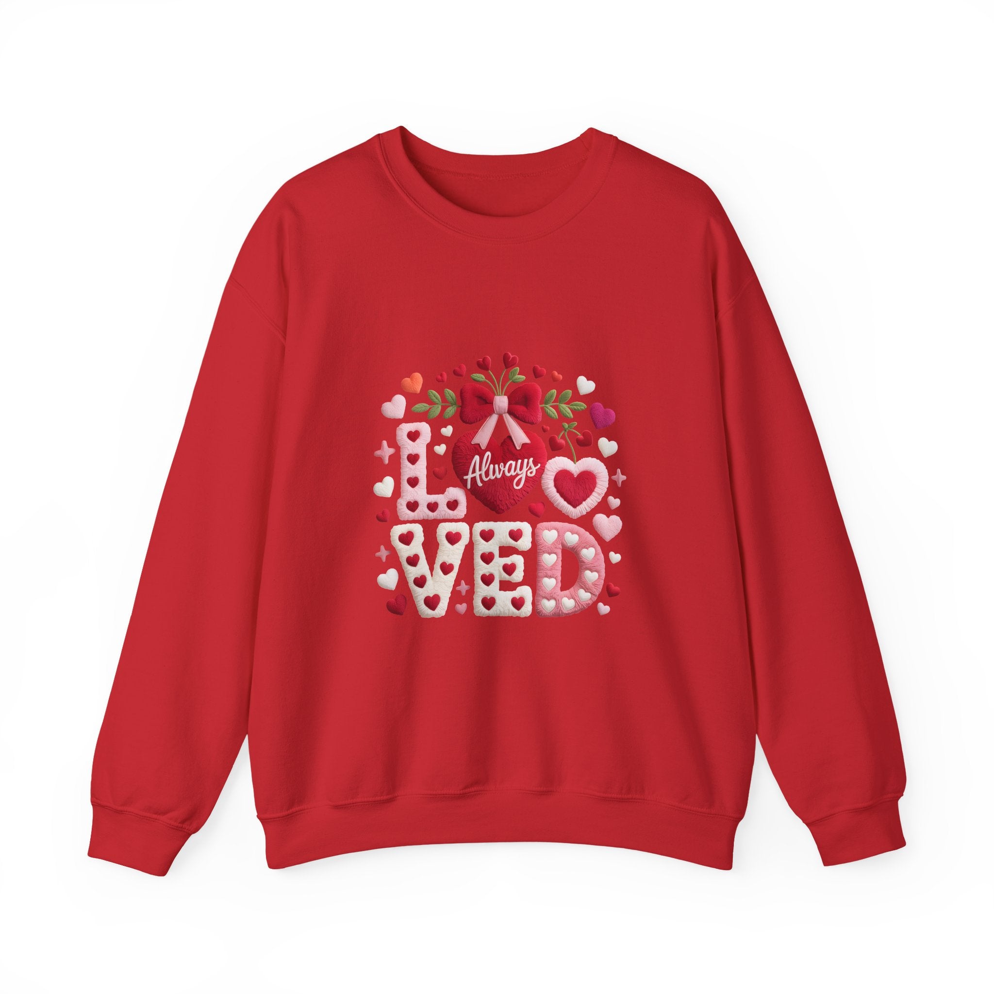 Valentine 'Always Loved' Heart Crewneck Sweatshirt