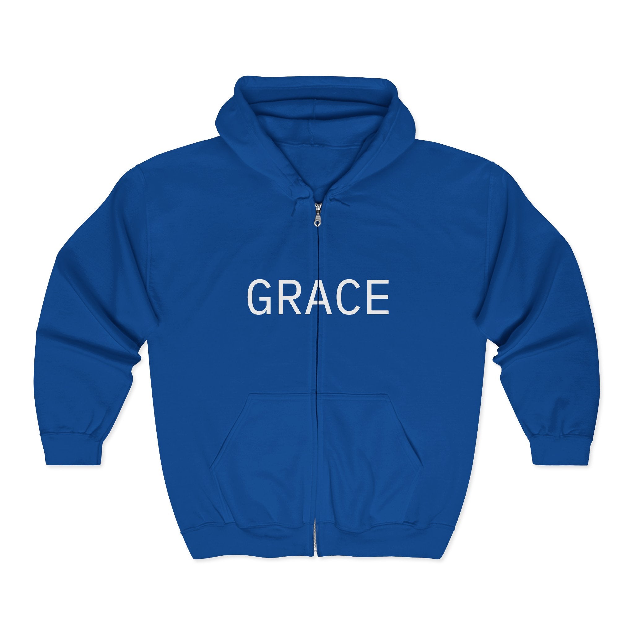 Grace Full-Zip Hoodie – "Product of Grace" Christian Zip-Up Sweatshirt