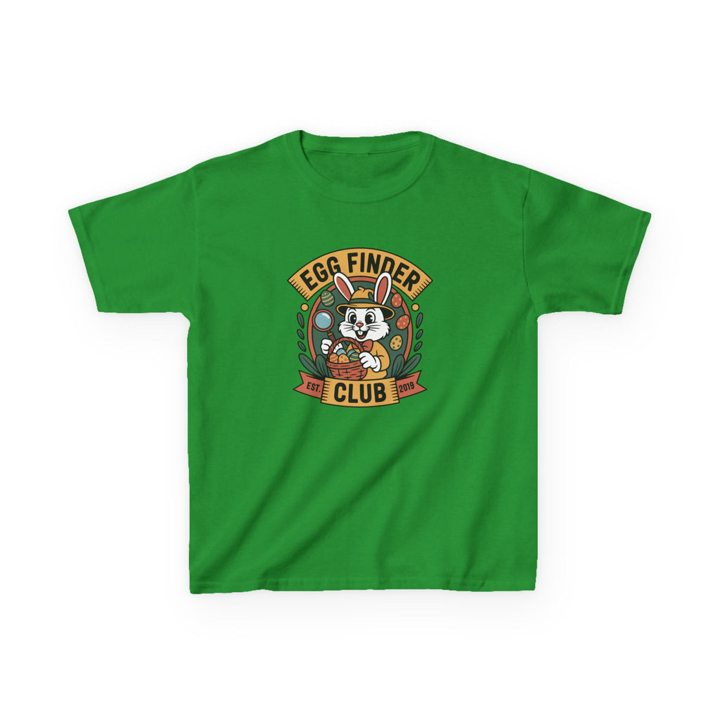Egg Finder Club Kids T‑Shirt — Cute Easter Bunny Graphic Tee