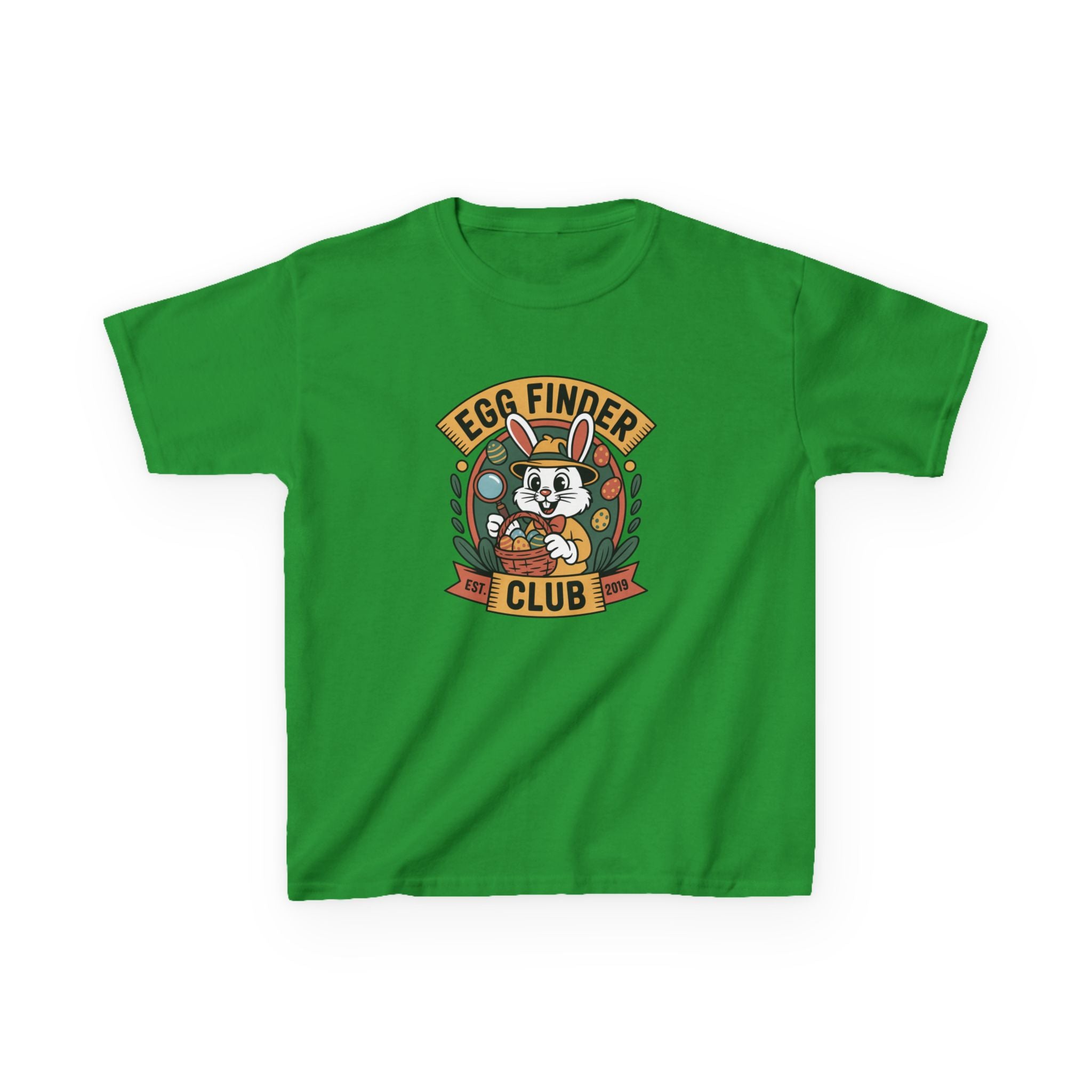 Egg Finder Club Kids T‑Shirt — Cute Easter Bunny Graphic Tee