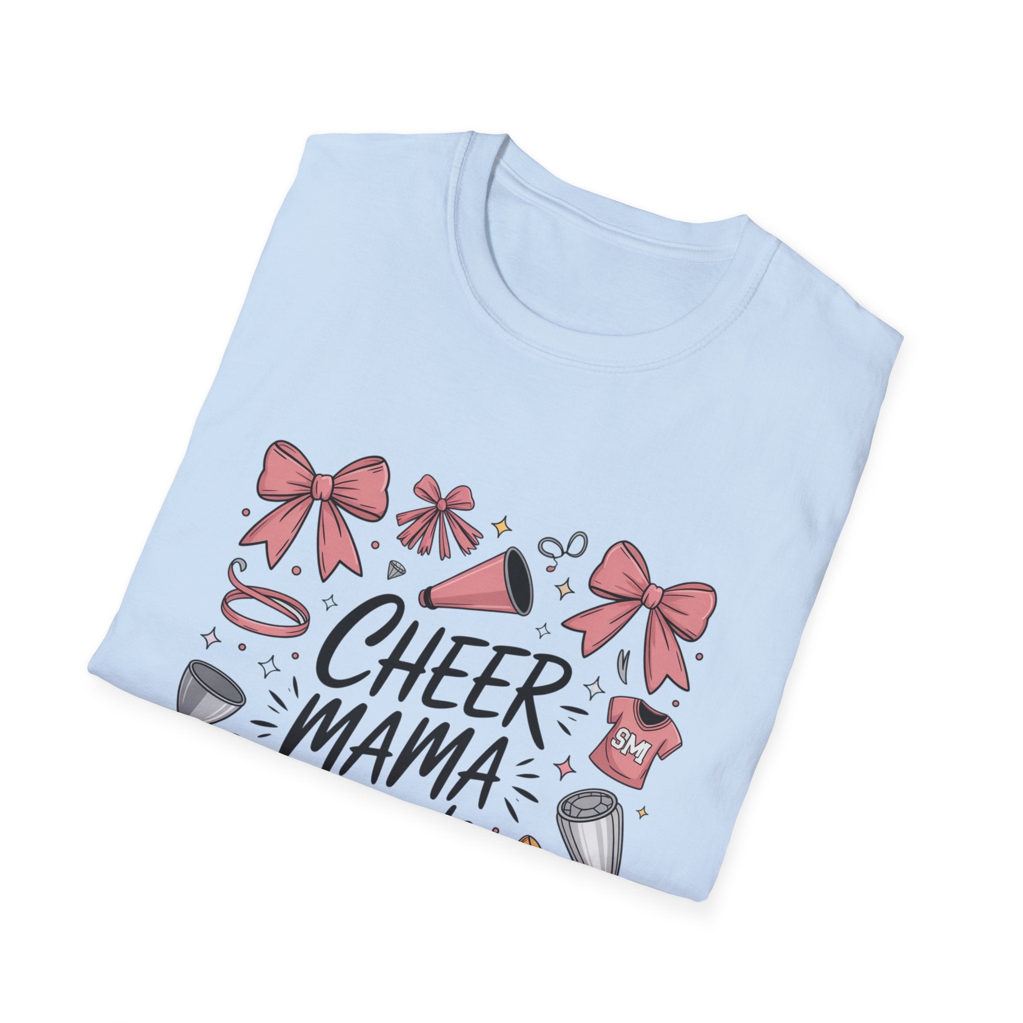 Cheer Mama Shirt – Cheer Mom Graphic Tee, Game Day Cheerleading Shirt, Soft Cotton Sports Mom Tee, Football Season Outfit