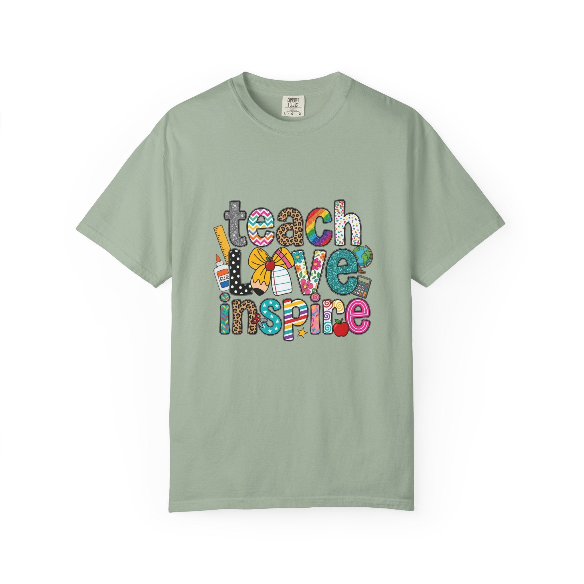 Teach Love Inspire T-Shirt — Colorful Teacher Appreciation Tee