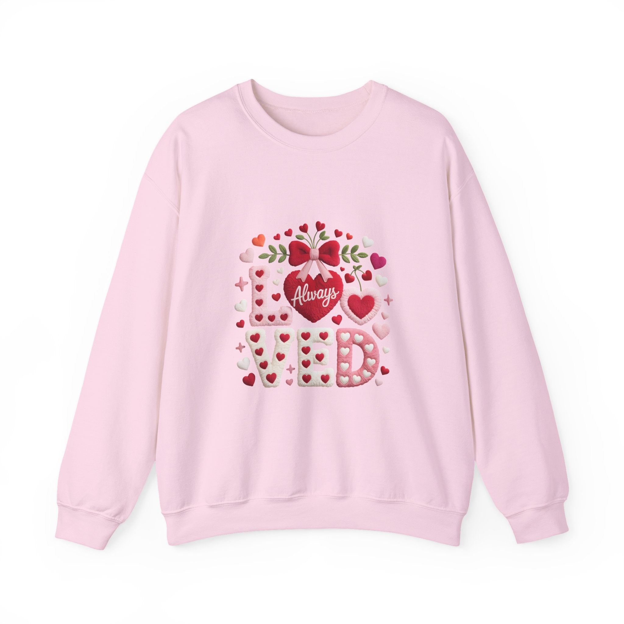 Valentine 'Always Loved' Heart Crewneck Sweatshirt