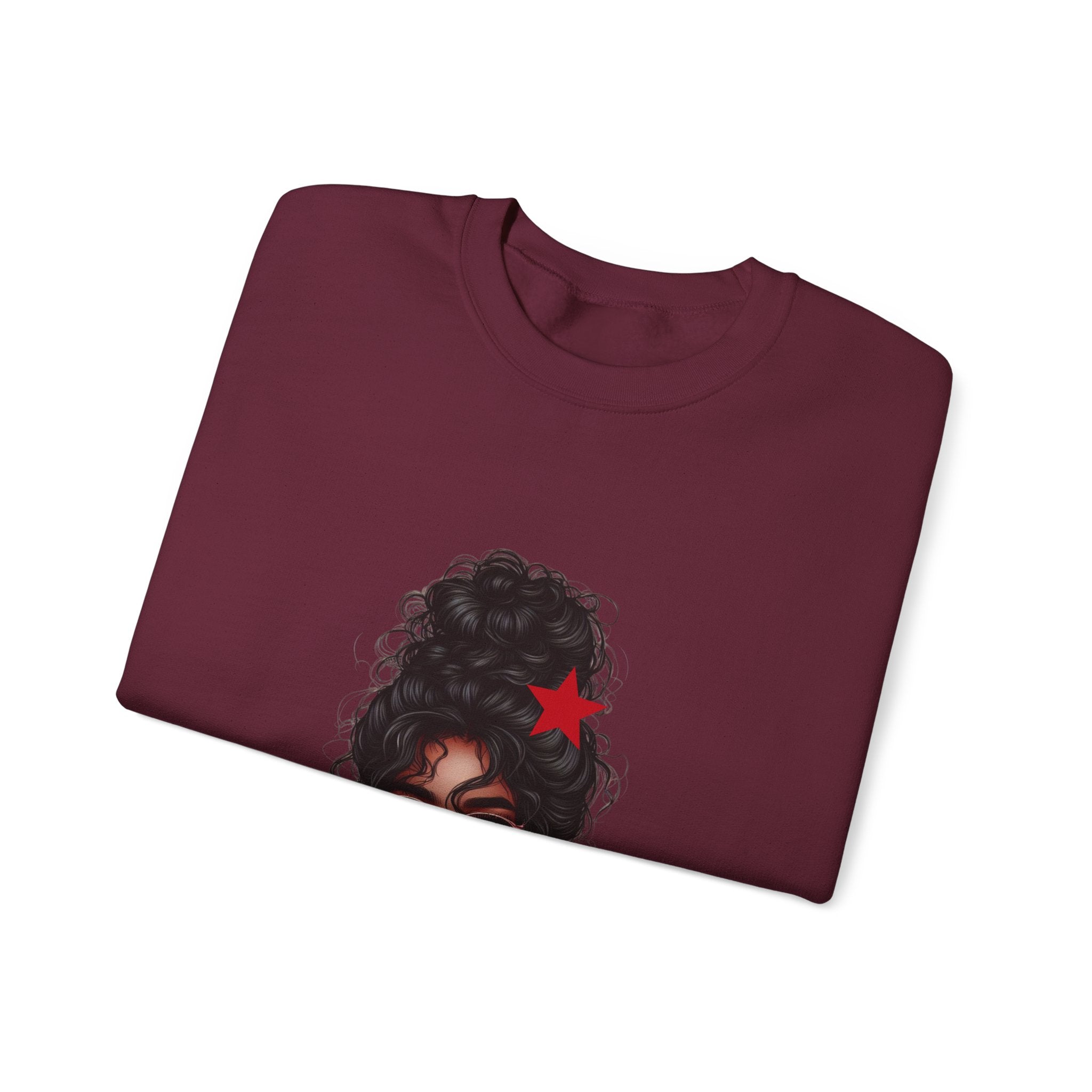 Black Woman in Red Sweater Merry Christmas Sweatshirt |Black Girl Santa| Melanin Christmas Jumper| Black Mrs Claus