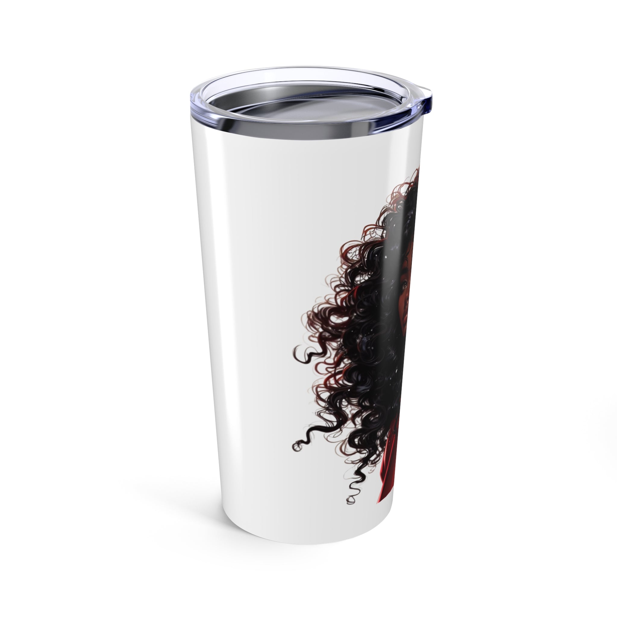 Black Girl Santa 20oz Tumbler — Festive Christmas Travel Mug